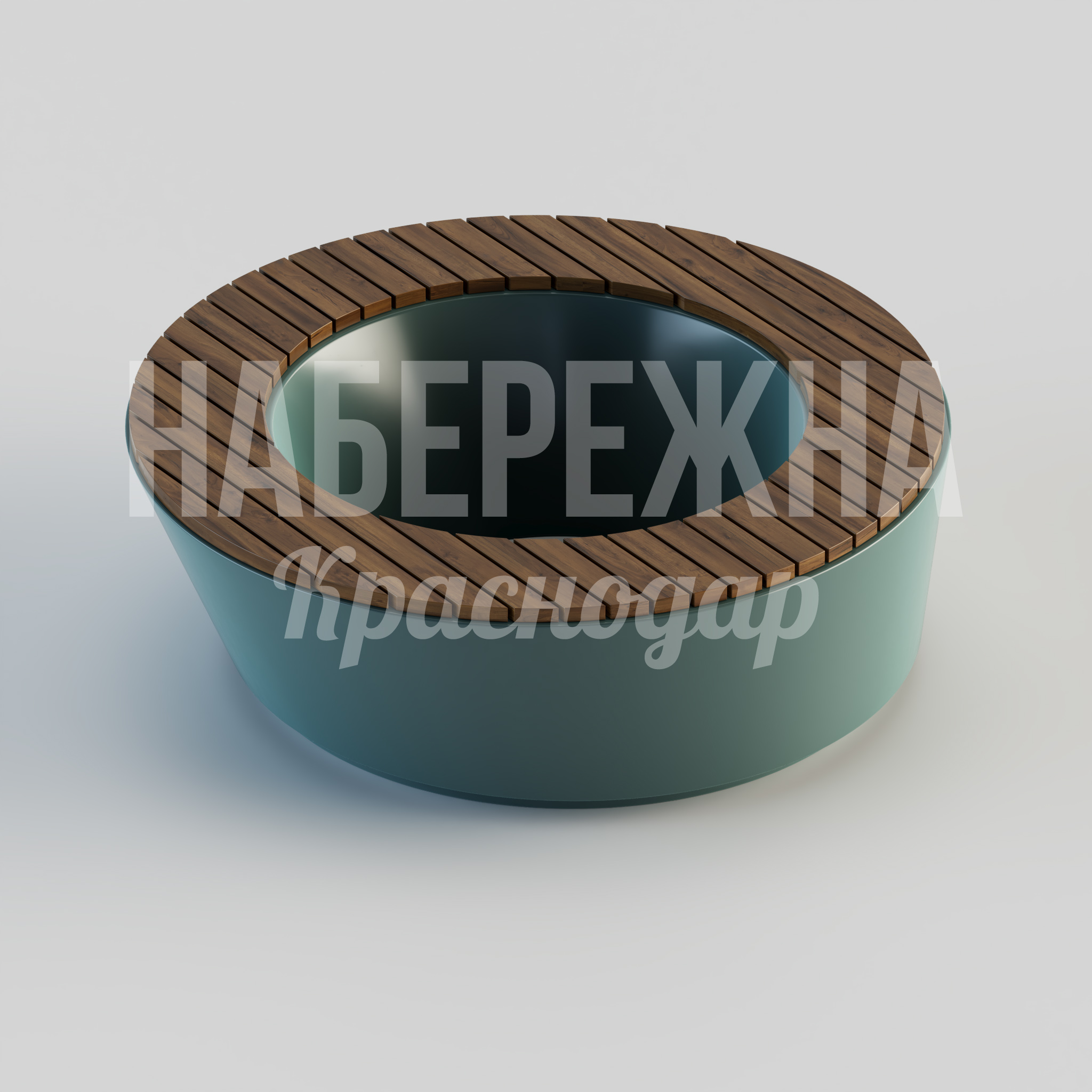 Лавочка Koonlå с вазоном - купить, 1670x1670x500 мм, Металл, Дерево