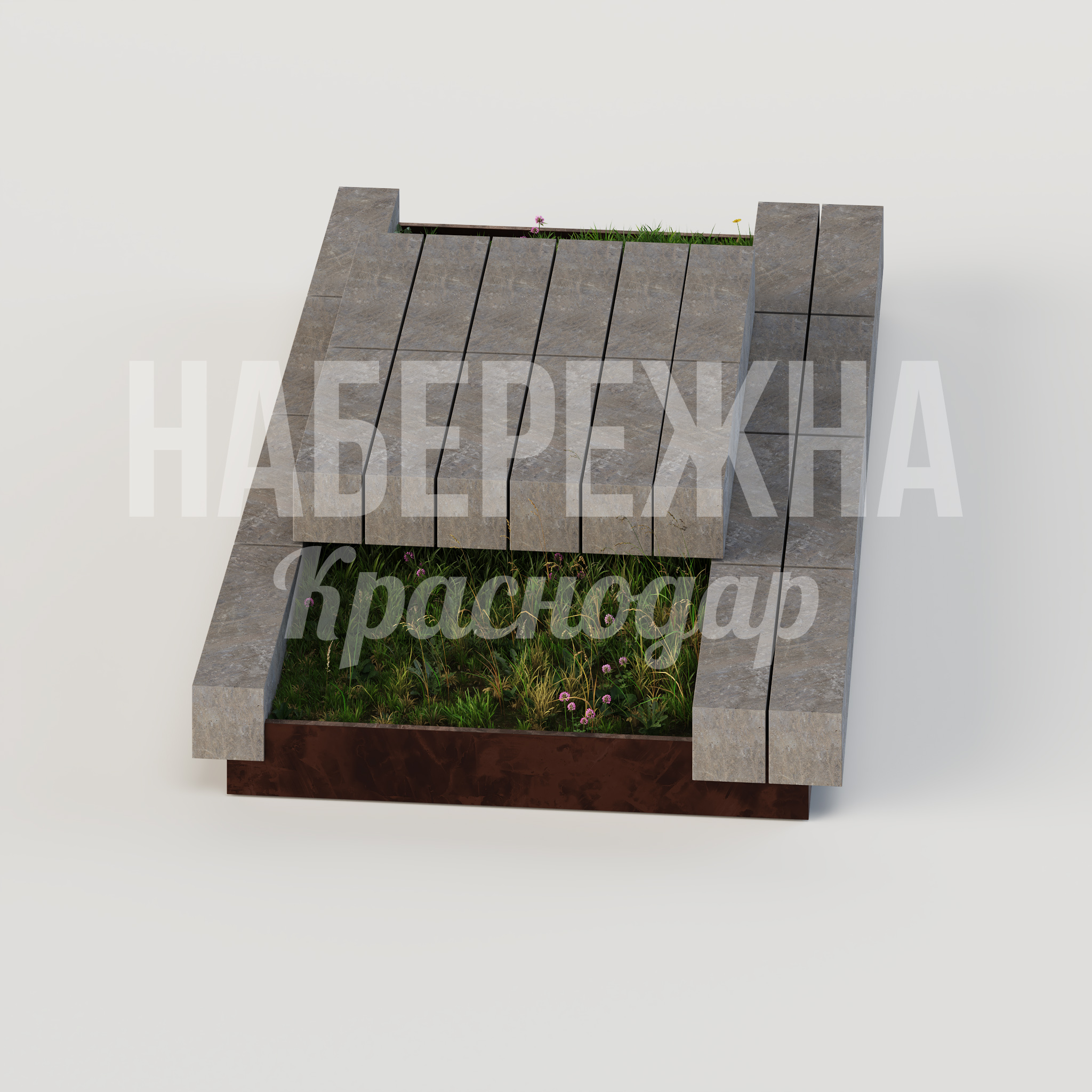 Клумба Misvoi — купить, MAF-25.007 | Набережна Клумба Misvoi - заказать, Клумбы, Бетон, Металл