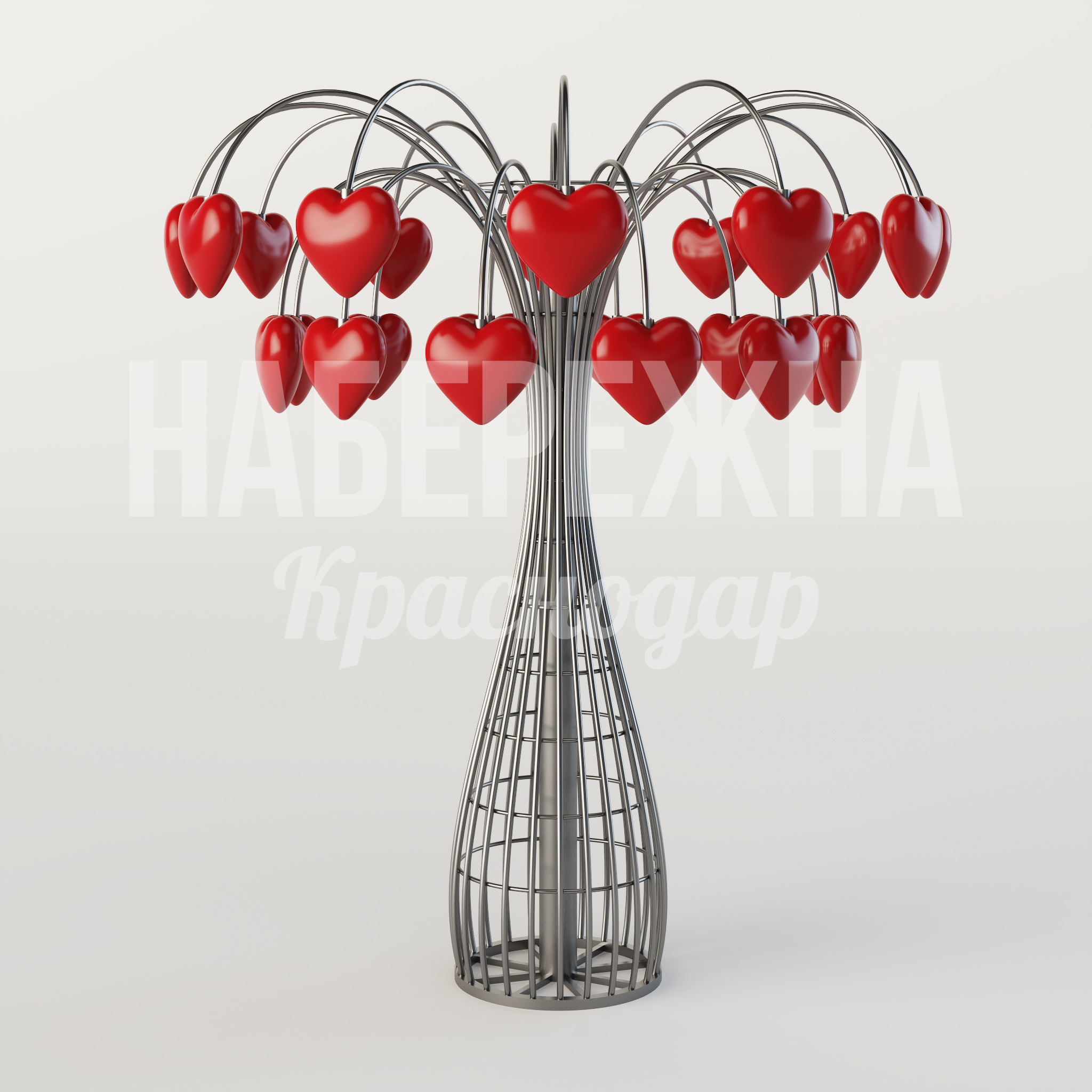 Арт-объект дерево любви Dorsu - купить, 4480x4480x3580 мм, Металл