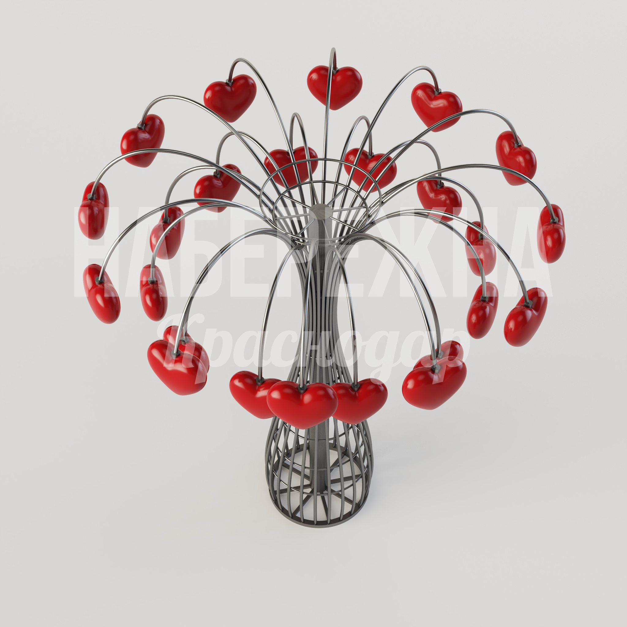 Арт-объект дерево любви Dorsu - заказать, Стеллы, Металл