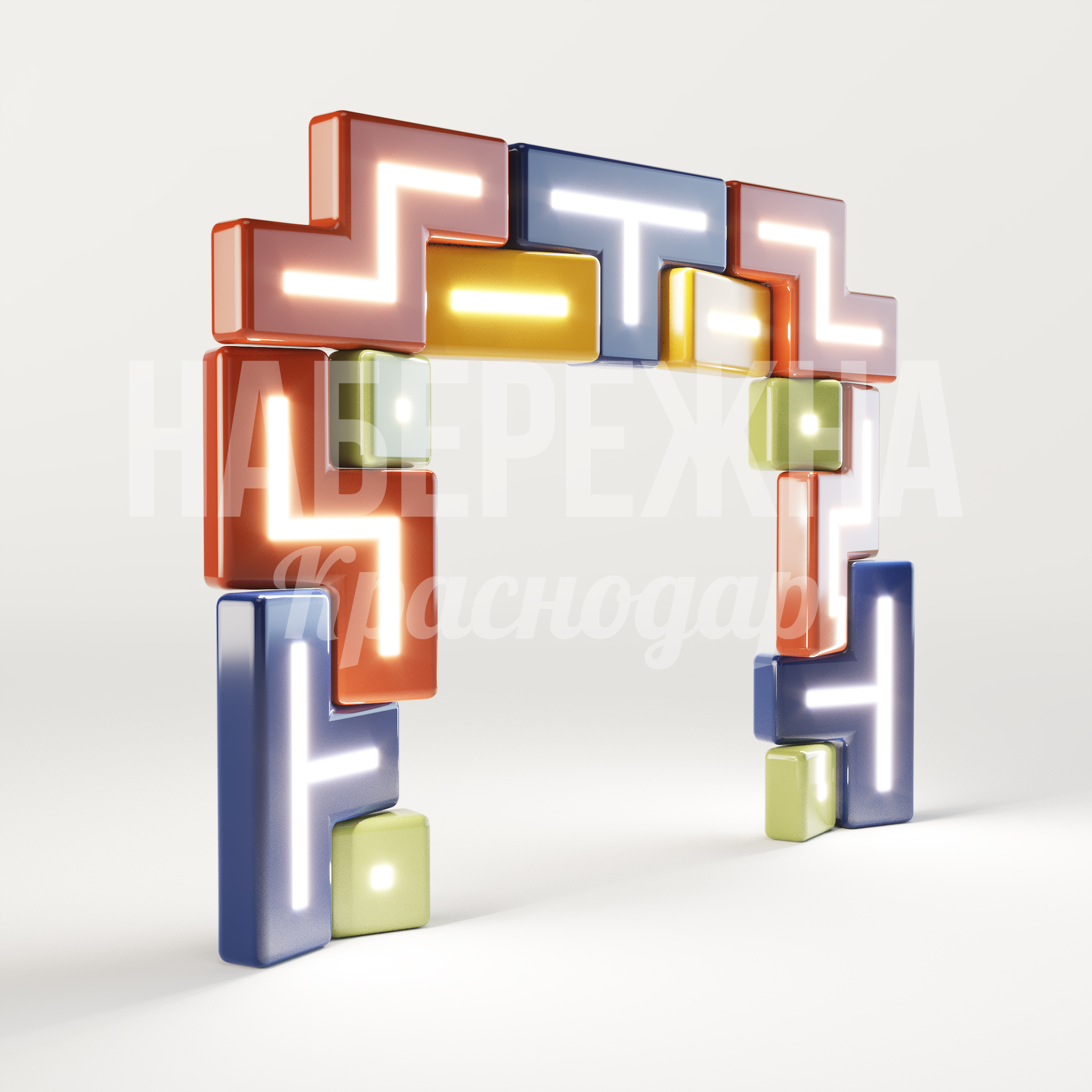 Арка Kun 570x5600x4200 мм. MAF-25.013 Арка с встроенной подсветкой для зонирования пространства и создания входных групп в общественных местах.