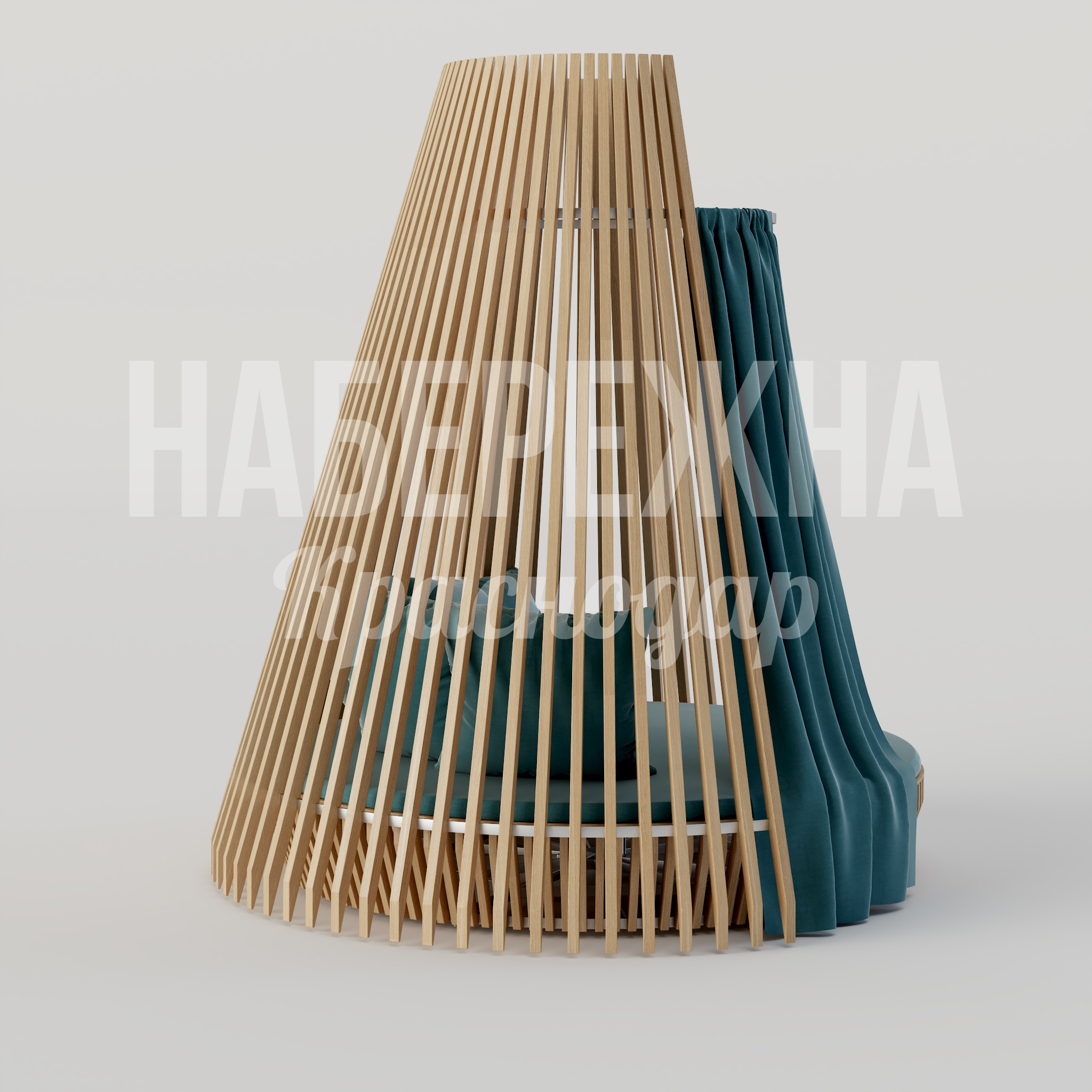 Лежак Guoflil - купить, 2900x3100x3200 мм, Металл, Дерево