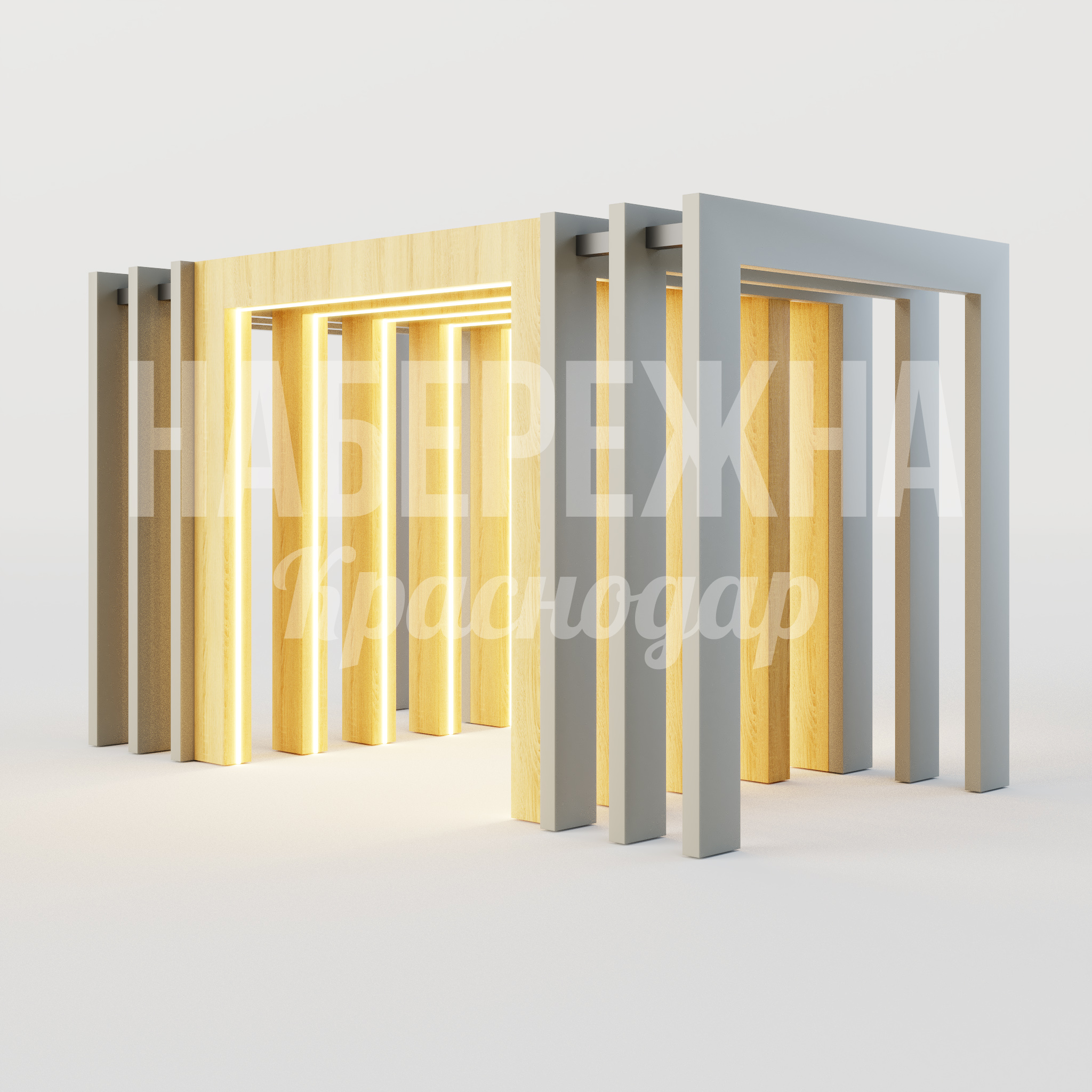 Входная группа Yael - заказать, Входные группы, Металл, Дерево, Подсветка