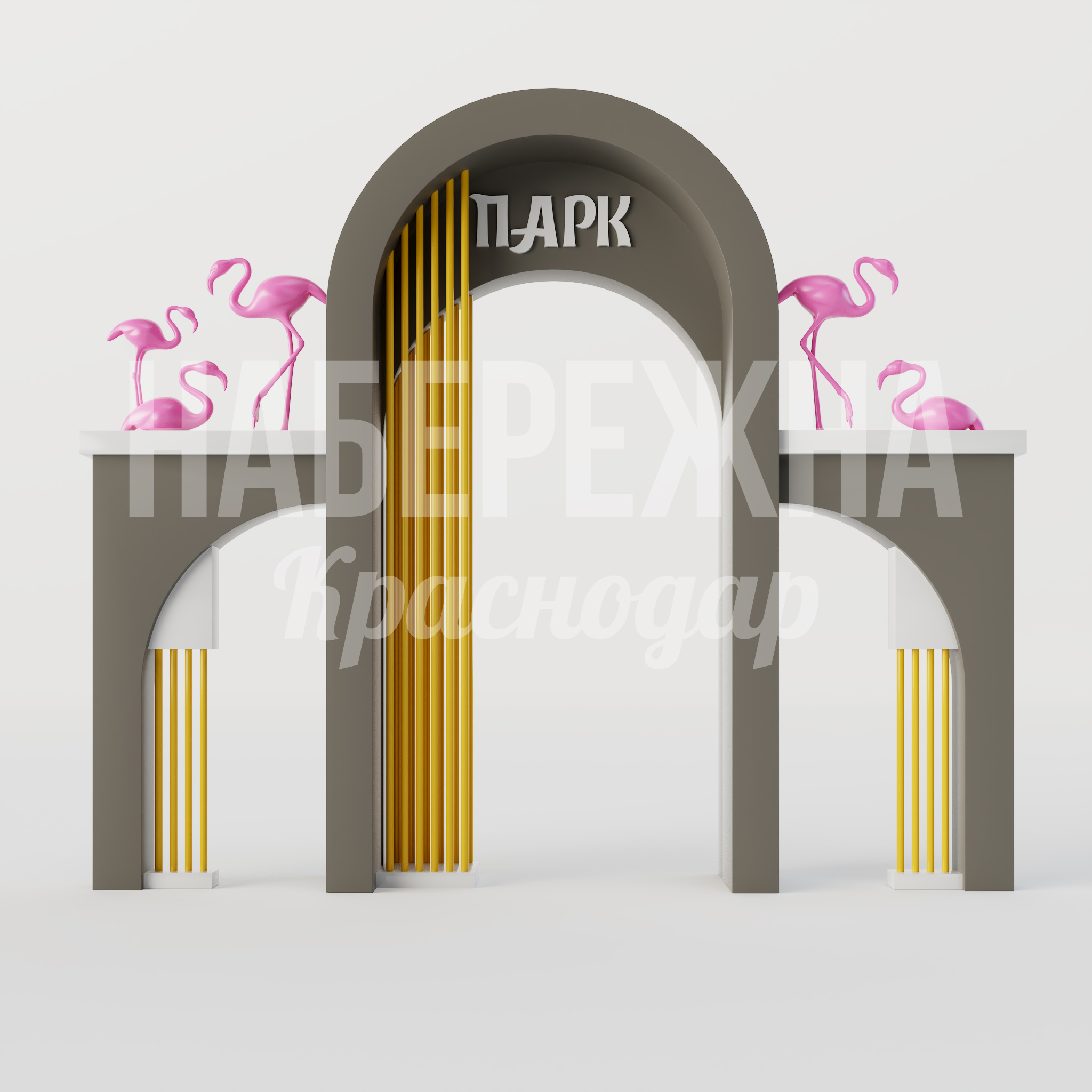 Входная группа Amna - купить, 10900x6500x5250 мм, Металл, Стеклопластик