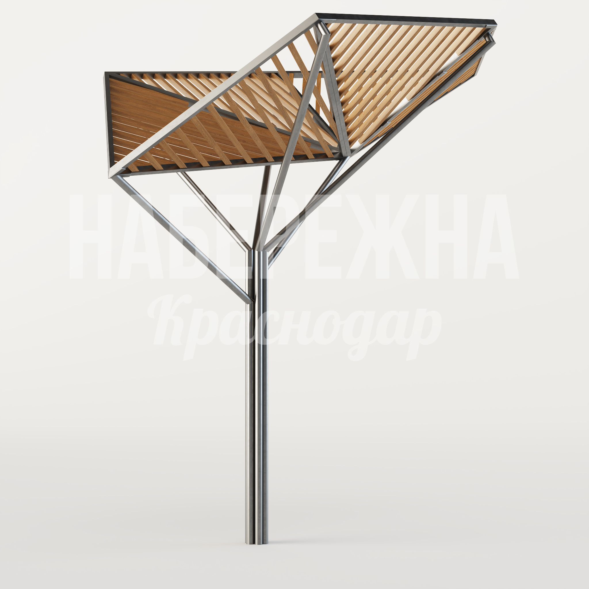 Навес Seb - купить, 2900x4450x4450 мм, Металл, Дерево