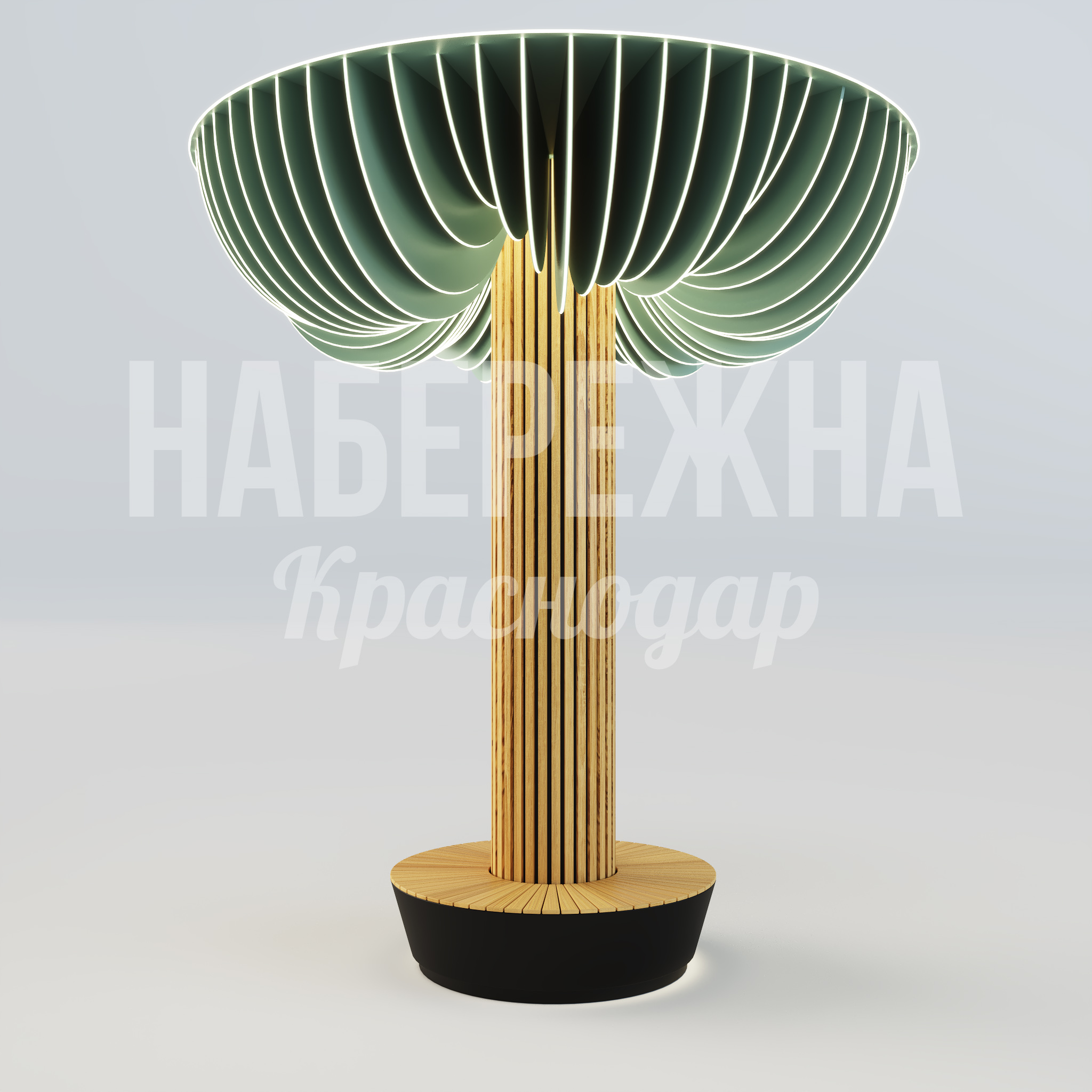 Навес с посадочным местом Pepö 3900x3900x4000 мм. MAF-25.077 Навес с интегрированной скамейкой и декоративной подсветкой. Защита от осадков и зона отдыха в одной конструкции.