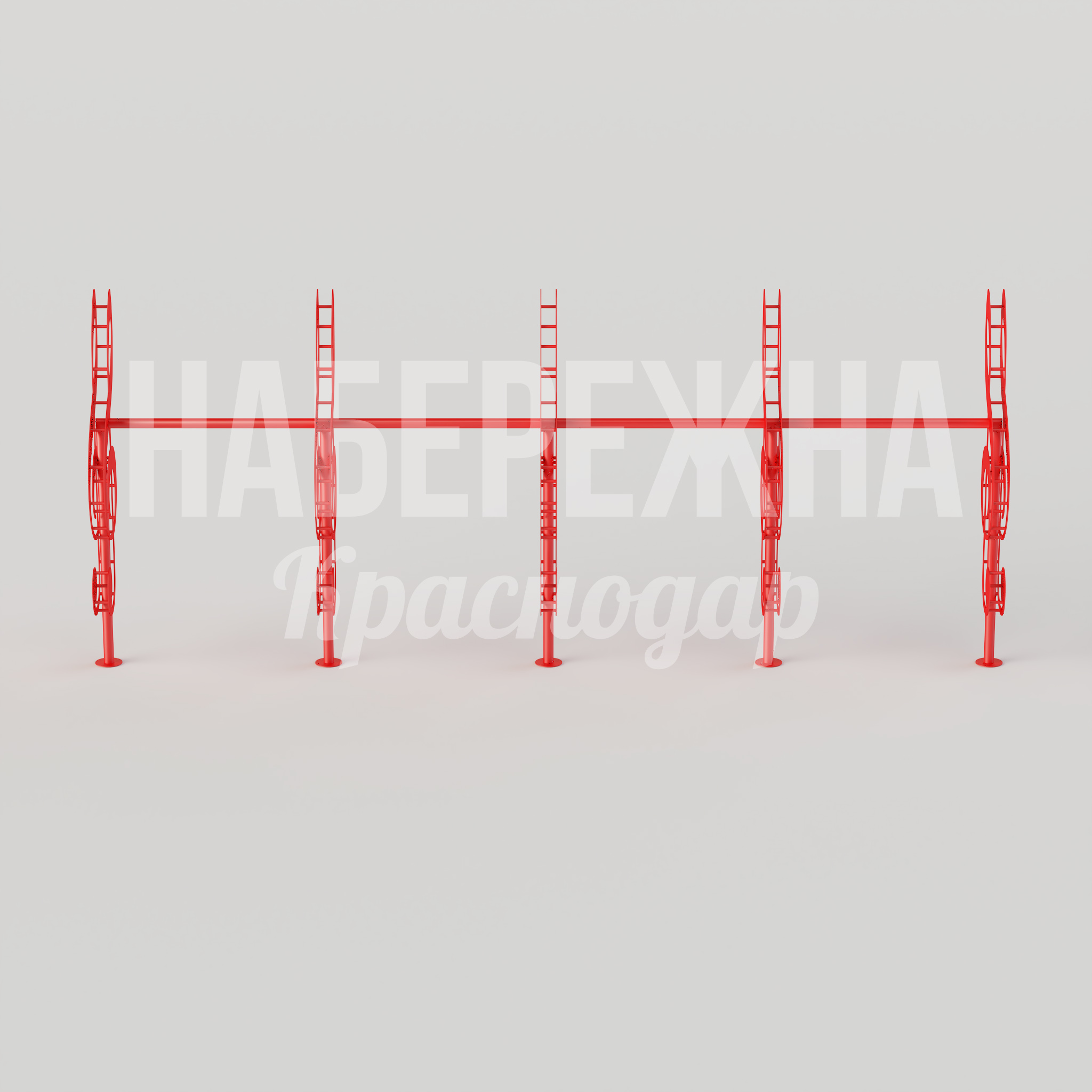 Велопарковка Goo - купить, 350x2680x1100 мм, Металл