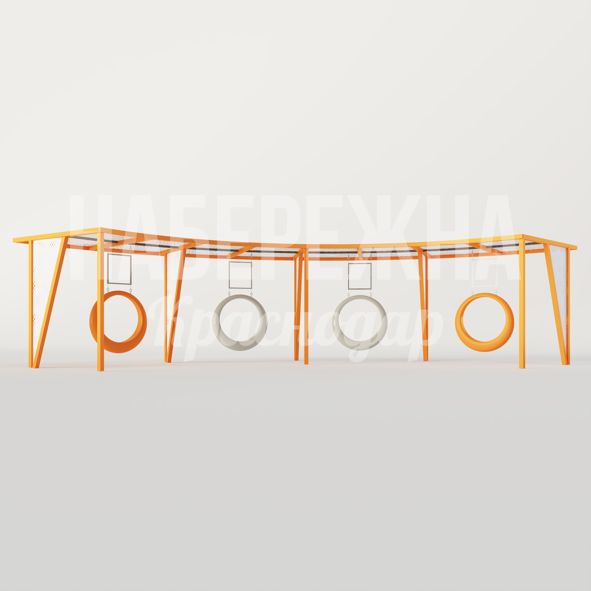 Качели Osvinsai - купить, 14000x5300x3100 мм, Металл, МПК