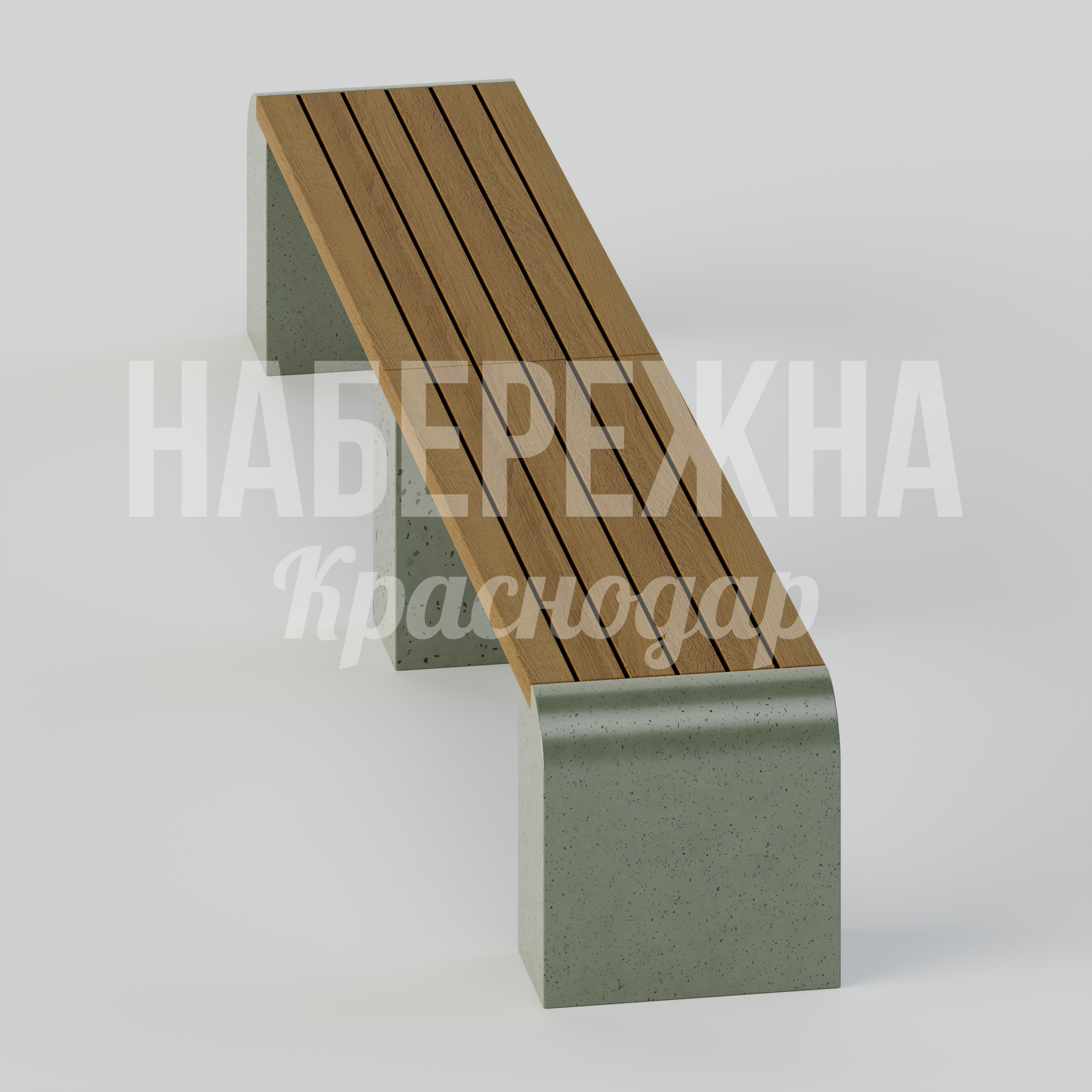 Лавочка Kupyu - заказать, Лавочки, Бетон, Дерево