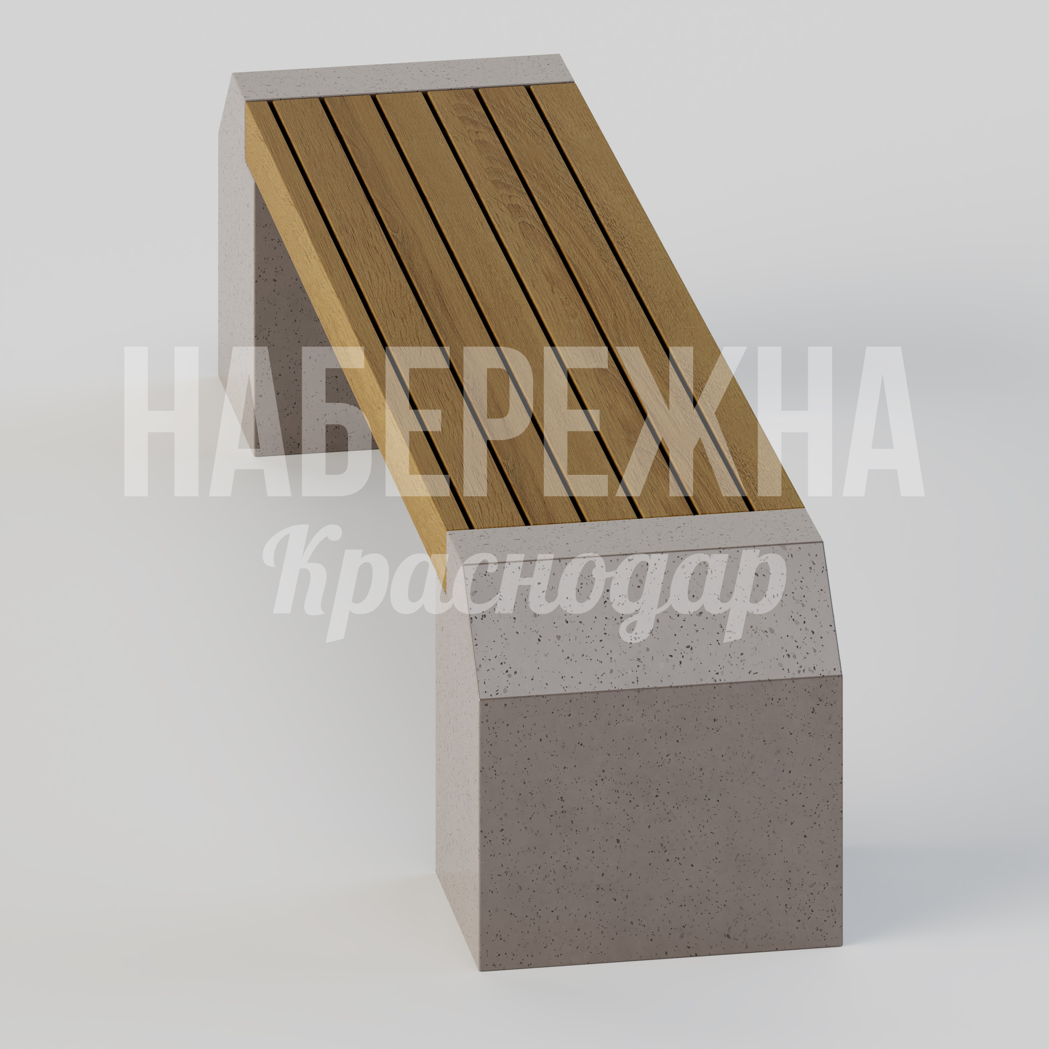 Лавочка Lovfus — купить, MAF-25.114 | Набережна Лавочка Lovfus - заказать, Лавочки, Бетон, Дерево