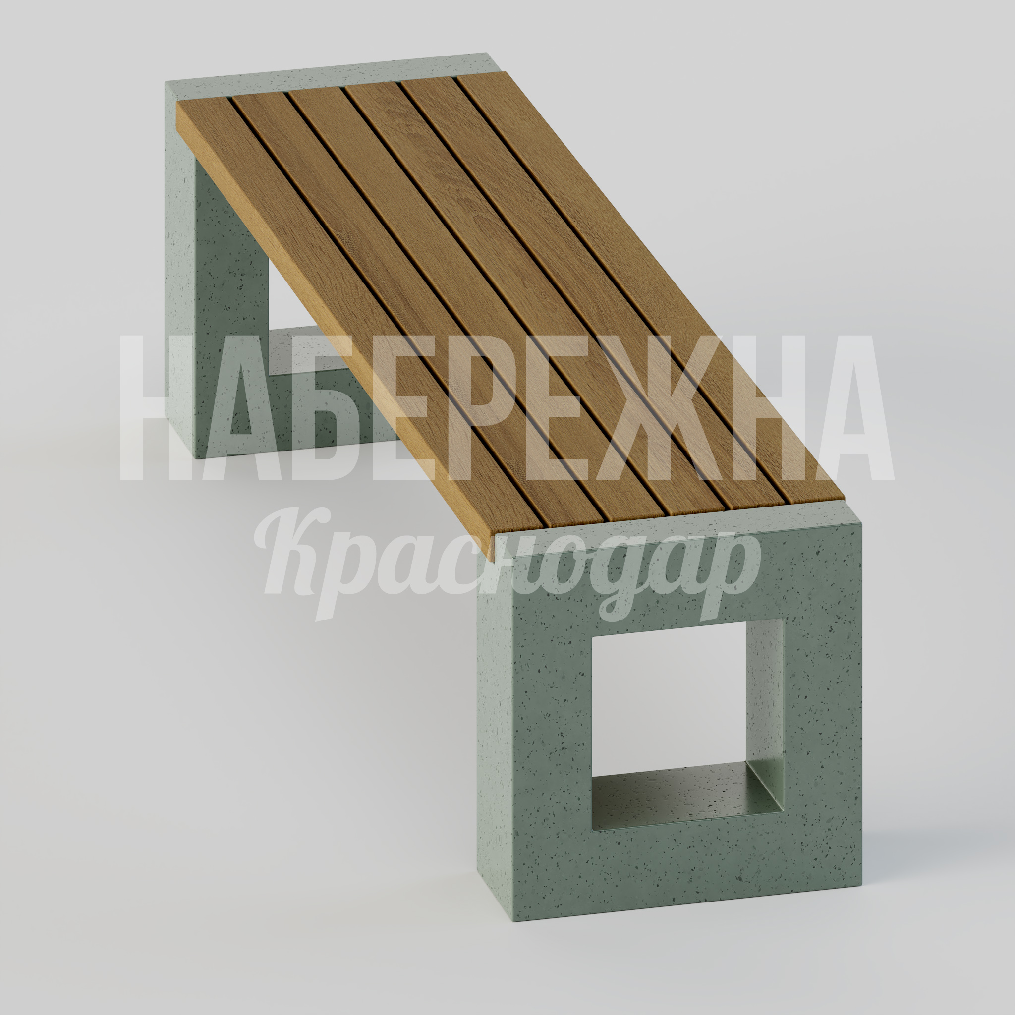 Лавочка Biljo - заказать, Лавочки, Бетон, Дерево