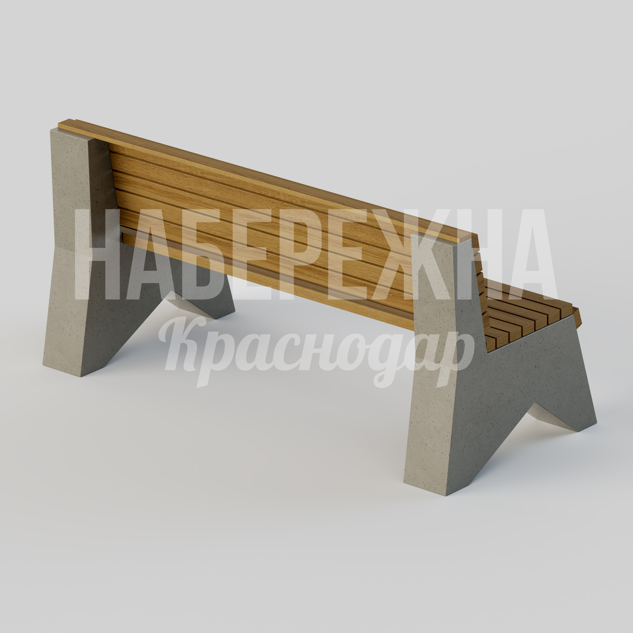 Скамейка Geofrulå - заказать, Скамейки из бетона, Бетон, Дерево