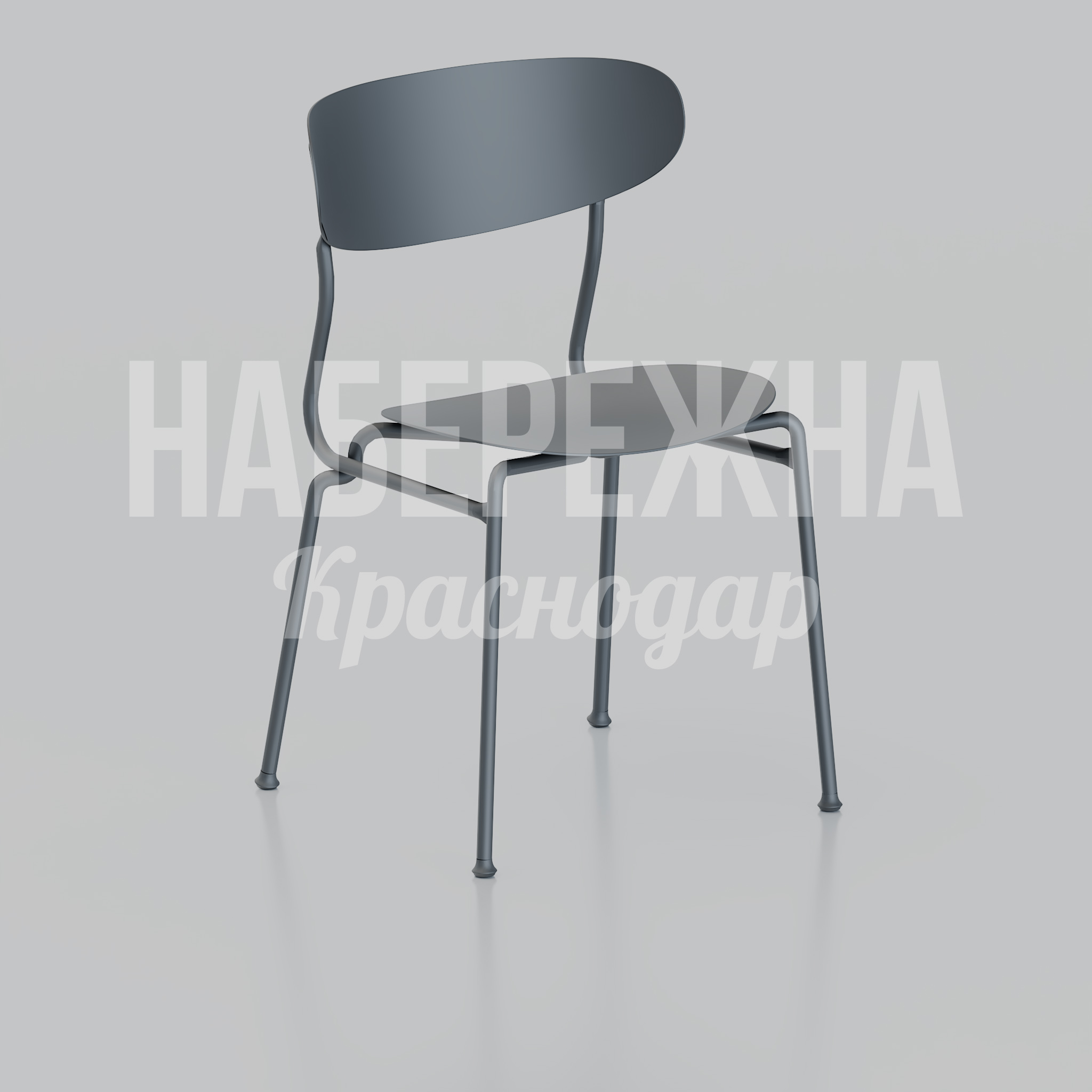 Уличный стул Arpertö 560x560x780 мм. MAF25.137 Стул для общественных пространств со штабелируемой конструкцией, окраска в любой цвет RAL, подходит для кафе и парков.