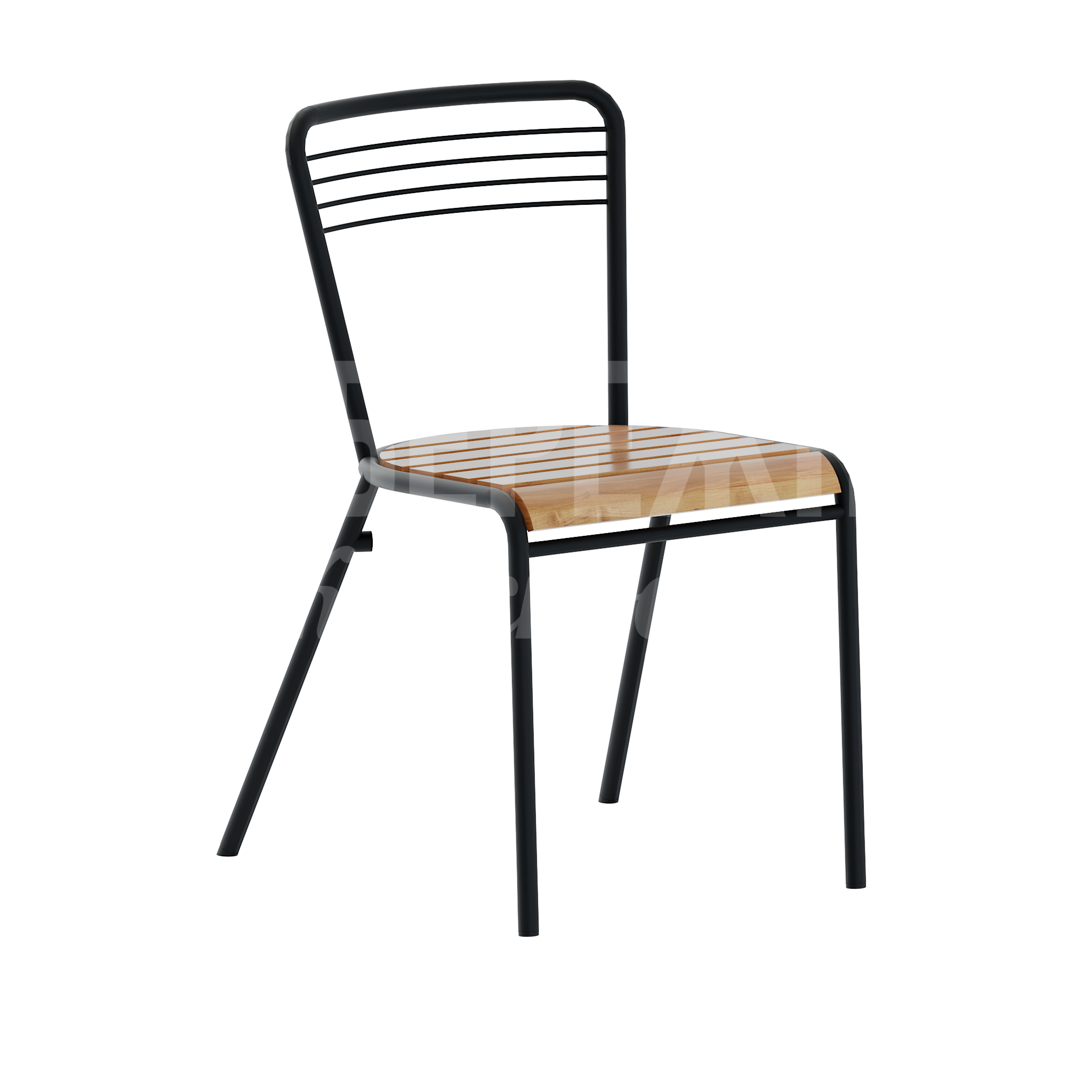 Стул уличный Segci 550x520x800 мм. MAF-25.179 Стул с металлическим каркасом и деревянным сиденьем. Устойчив к нагрузкам, подходит для кафе и зон отдыха.