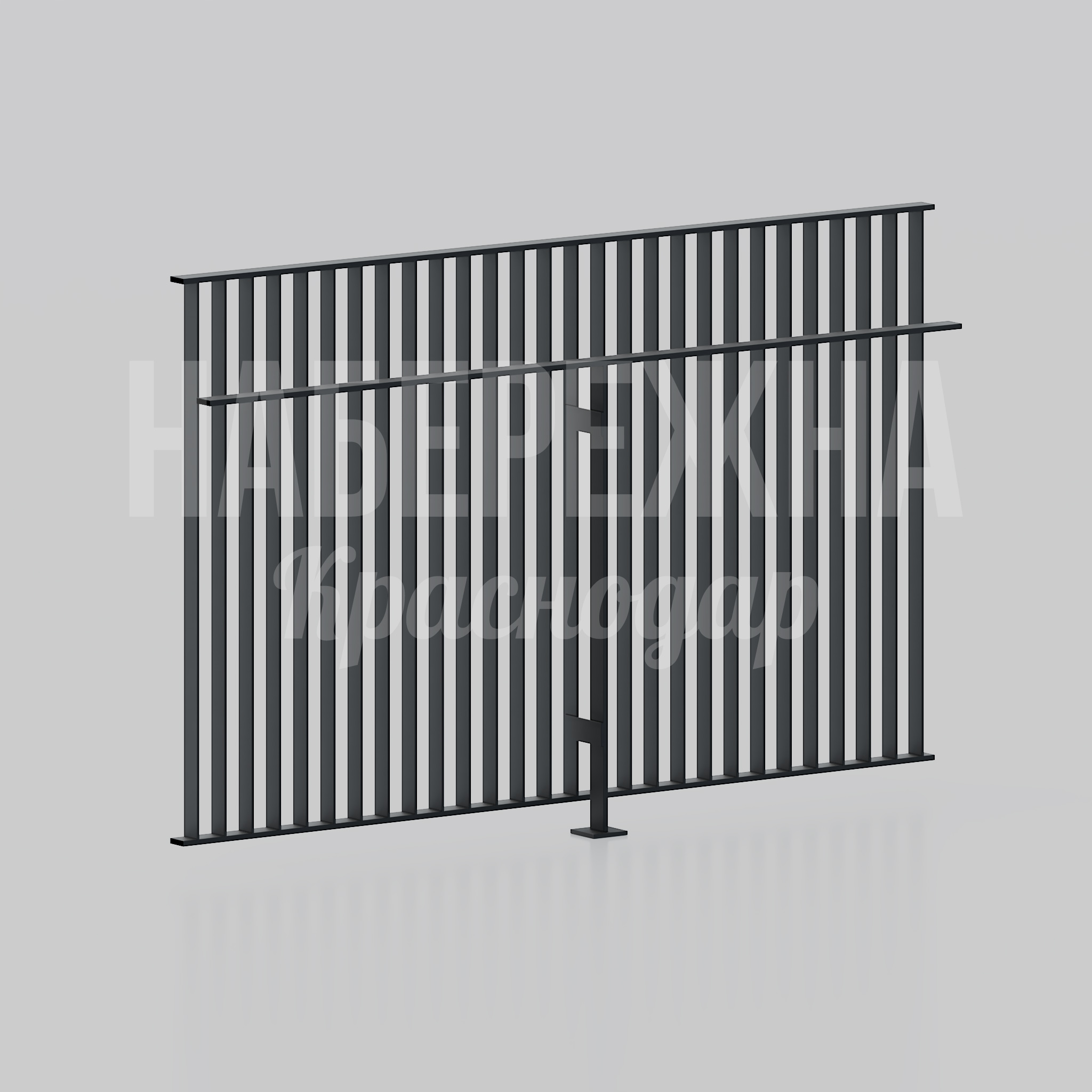 Ограждение Siyo 170x1950x1250 мм. MAF-25.251 Ограждение с вертикальными планками для зонирования территорий. Порошковая окраска в любой цвет RAL. Защита от коррозии.