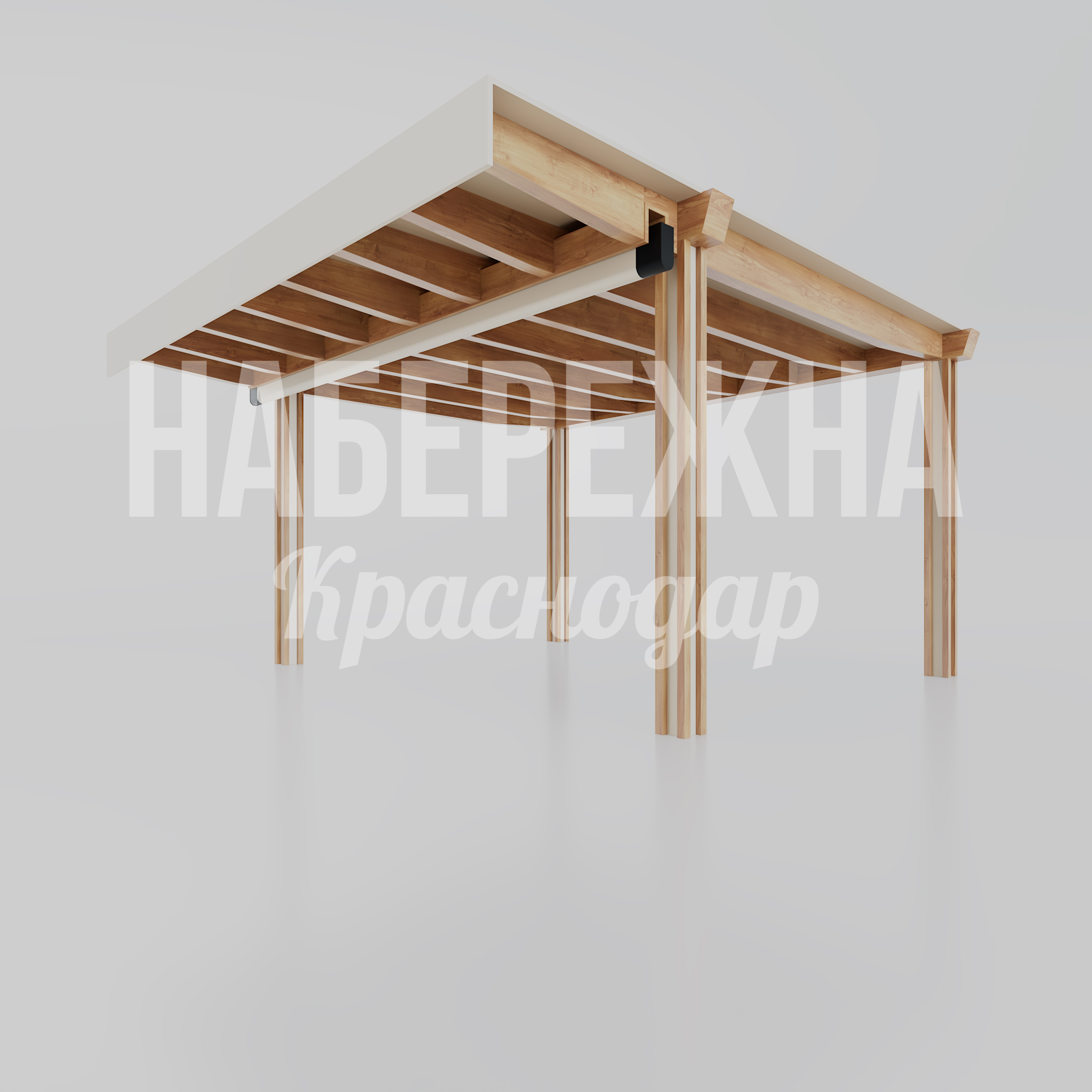 Навес Yåöb — купить, MAF-26.005 | Набережна Навес Yåöb 7870x7870x4350 мм. MAF-26.005 Навес с деревянными ламелями и металлическим каркасом. Защита от солнца и дождя для зон отдыха и парковок.