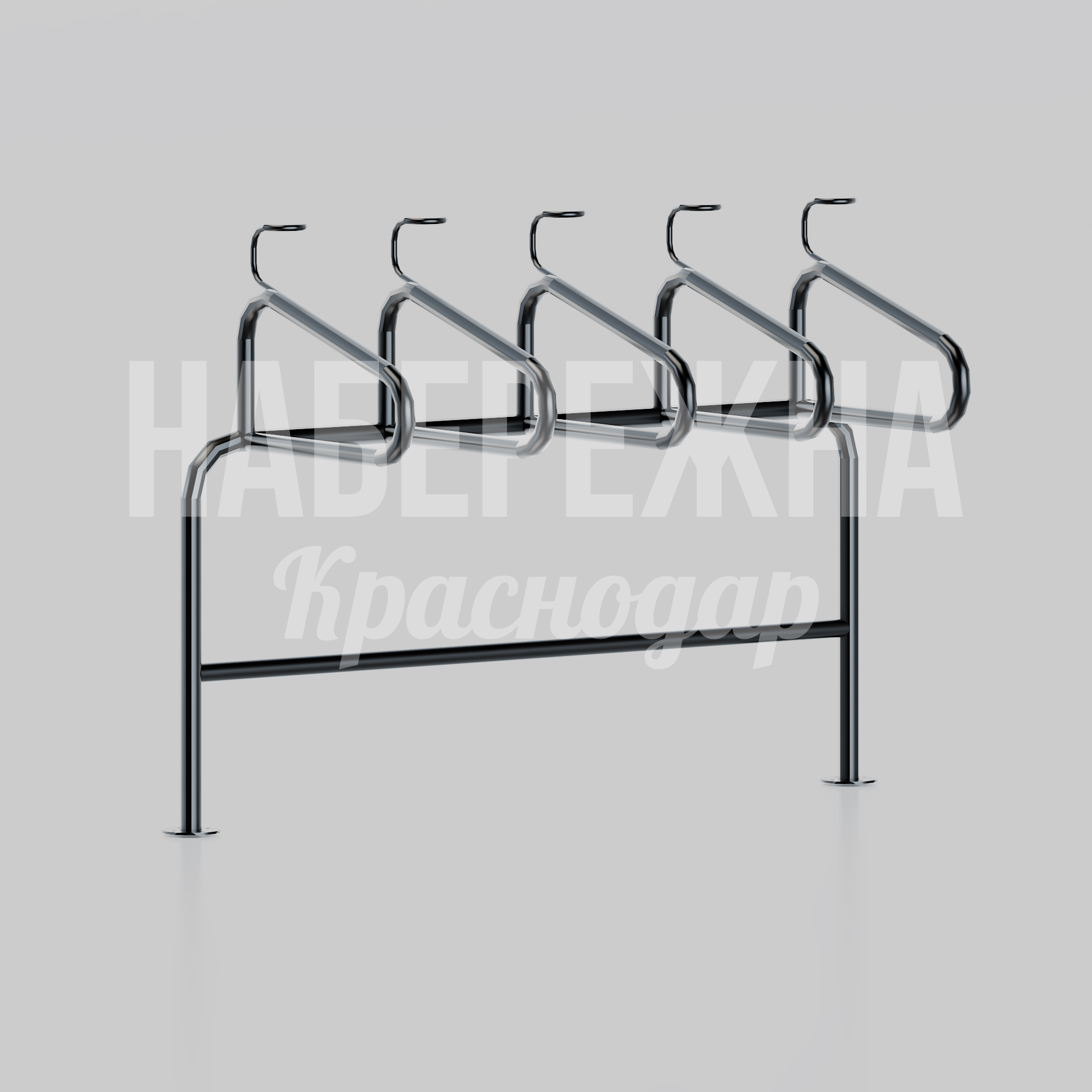 Велопарковка Tan 750x2050x1500 мм. MAF-26.016 Велопарковка на 5 мест с усиленной рамой. Защита от повреждений велосипедов, экономия пространства на объекте.