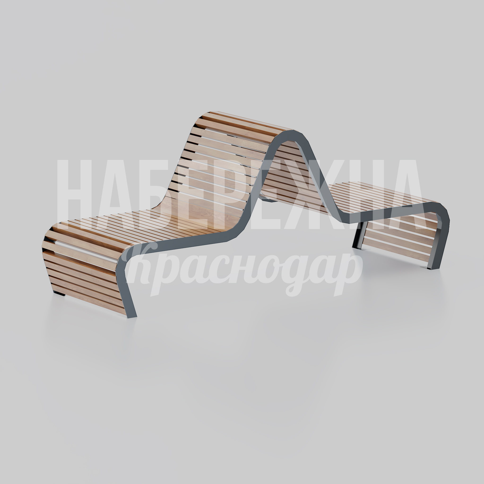 Скамейка Pukfed — купить, MAF-26.027 | Набережна Скамейка Pukfed 900x2750x1100 мм. MAF-26.027 Скамейка с волнообразным каркасом и деревянными планками. Три посадочных места, высокая спинка для комфортного отдыха.