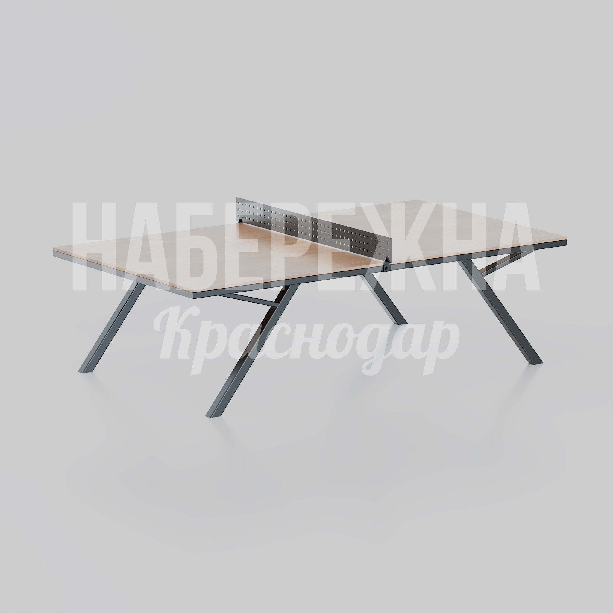 Уличный стол для малого тенниса Regtå 1860x1770x1000 мм. MAF-26.045 Стол для настольного тенниса с всепогодным покрытием и усиленным каркасом для круглогодичной эксплуатации в парках.