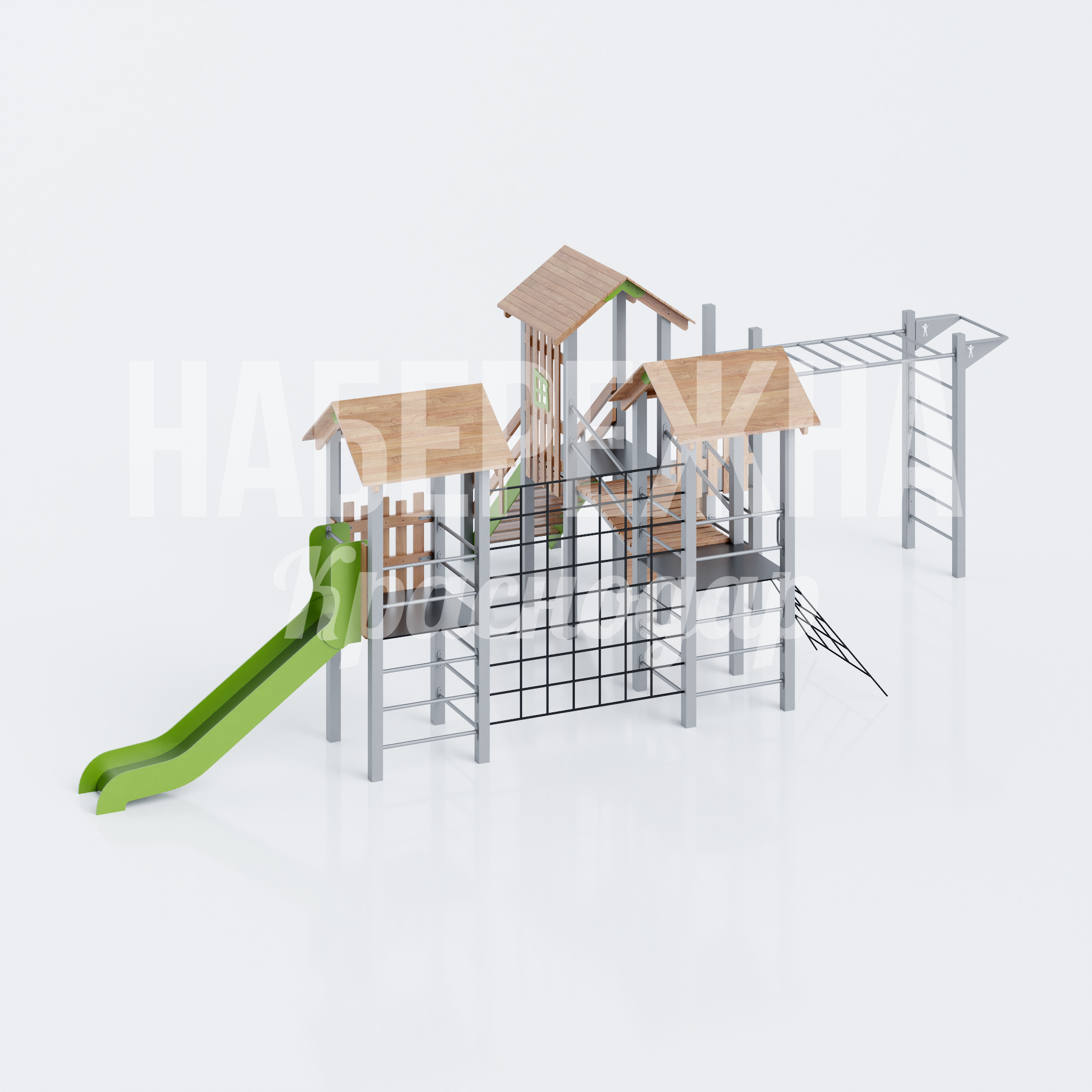 Детский игровой комплекс с горкой, рукоходом и лазалкой Sinvöa