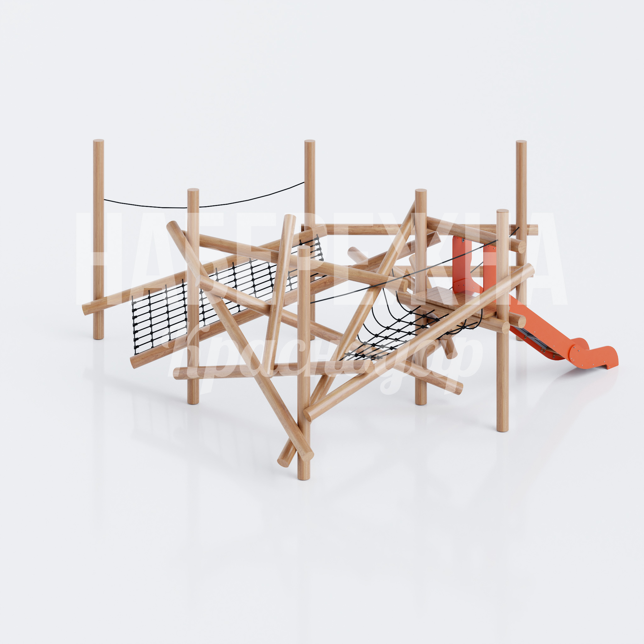 Детский канатный комплекс с горкой Rösnu Детский канатный комплекс с горкой Rösnu