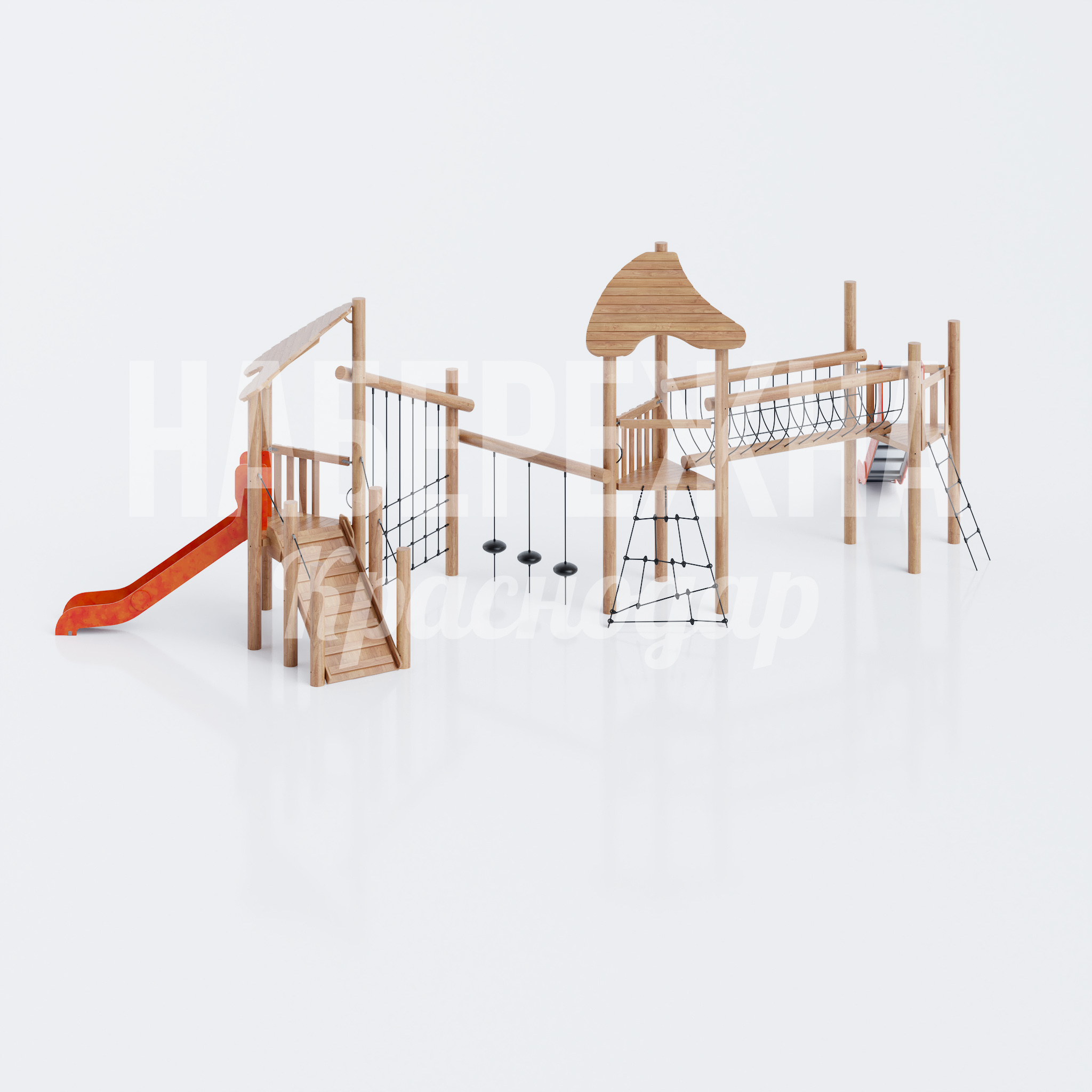 Детский игровой комплекс с балансирами горками и лазалками Lobbeos