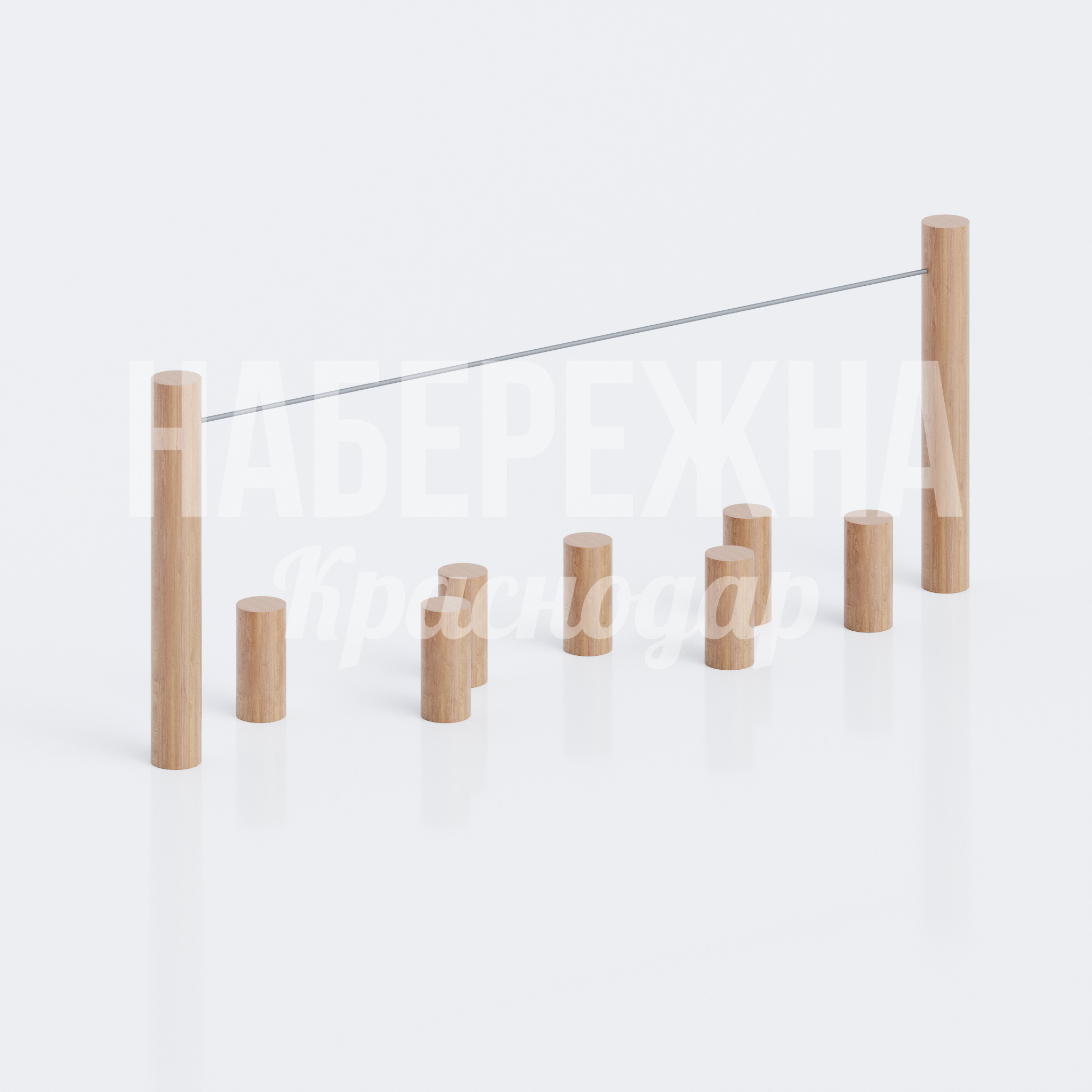 Балансир переправа с пеньками Gåvcou