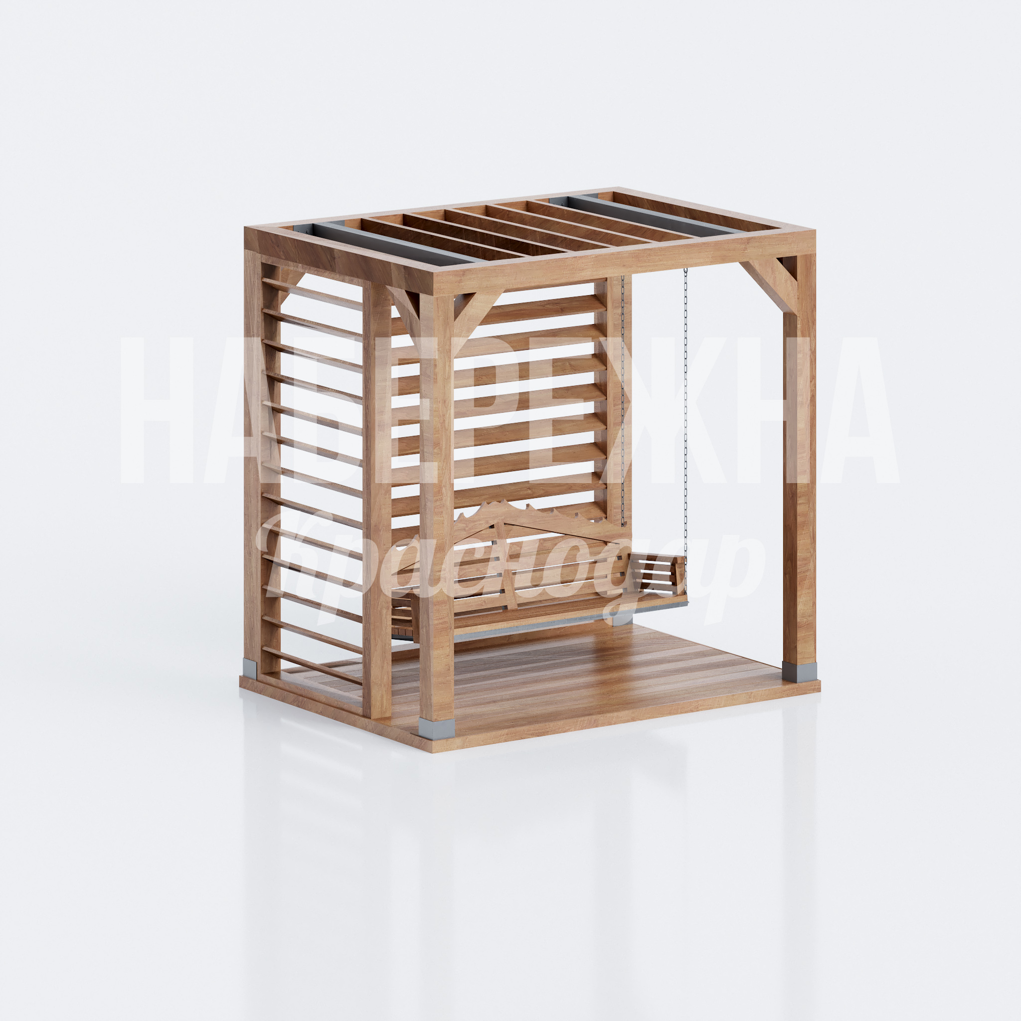 Парковые качели из дерева Eudre