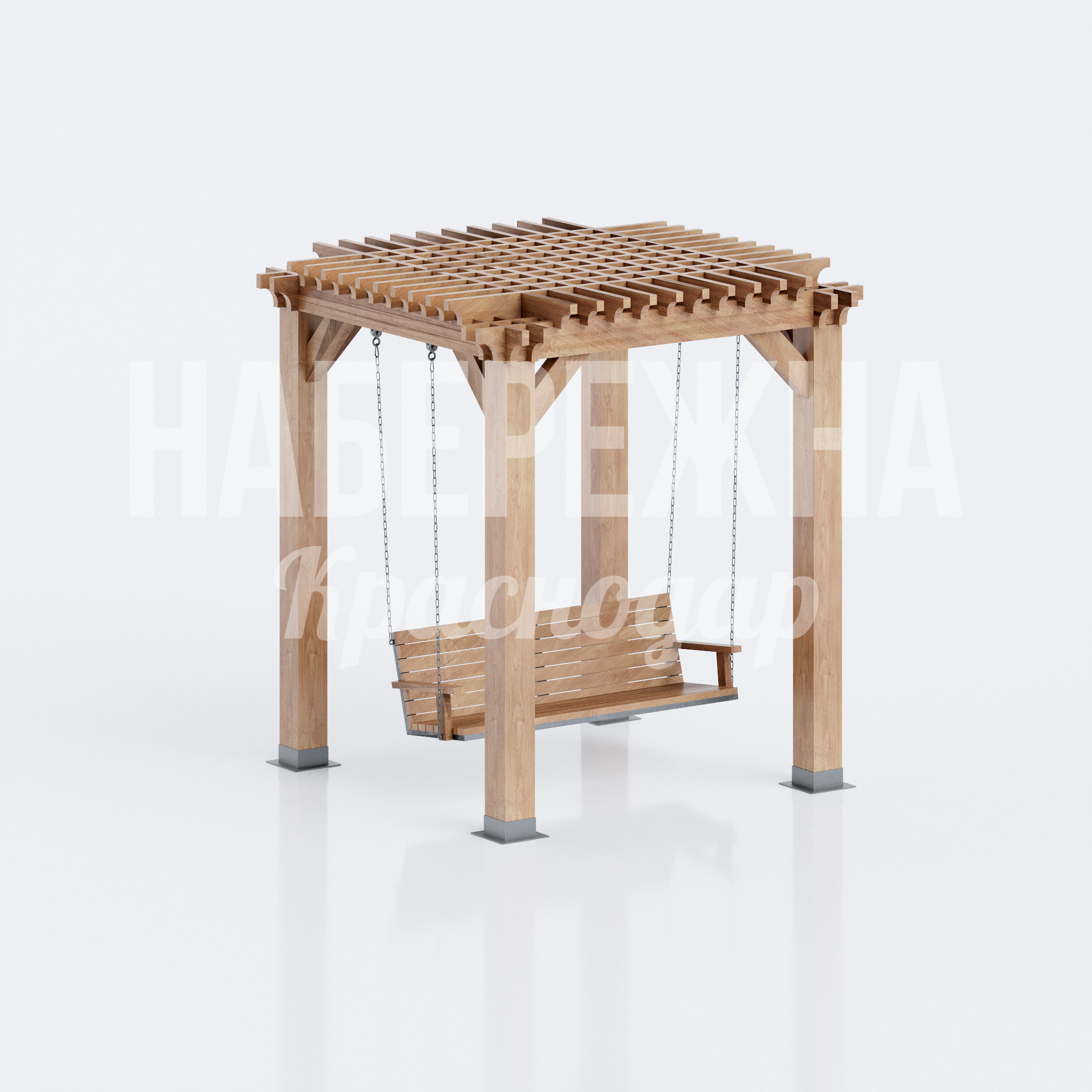 Уличные качели из дерева Kermöil