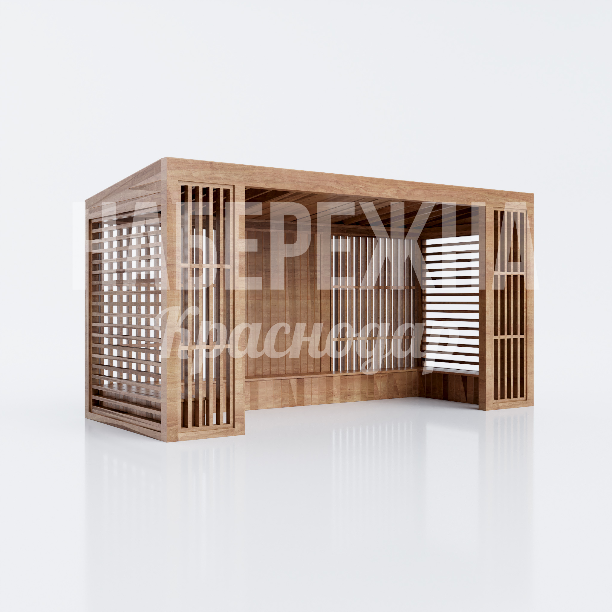 Прямоугольная беседка из дерева Sigsi