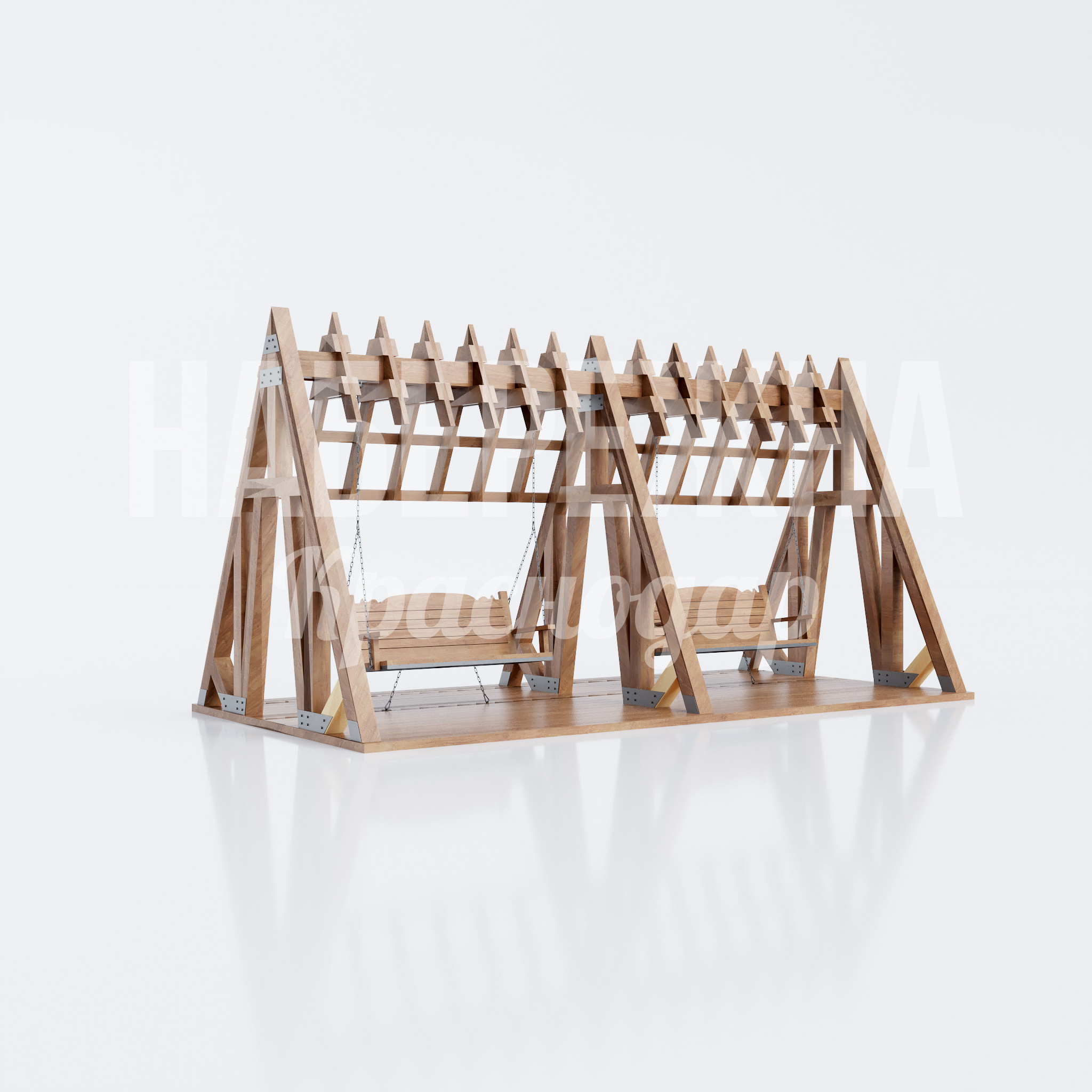 Качели из дерева Migcafru