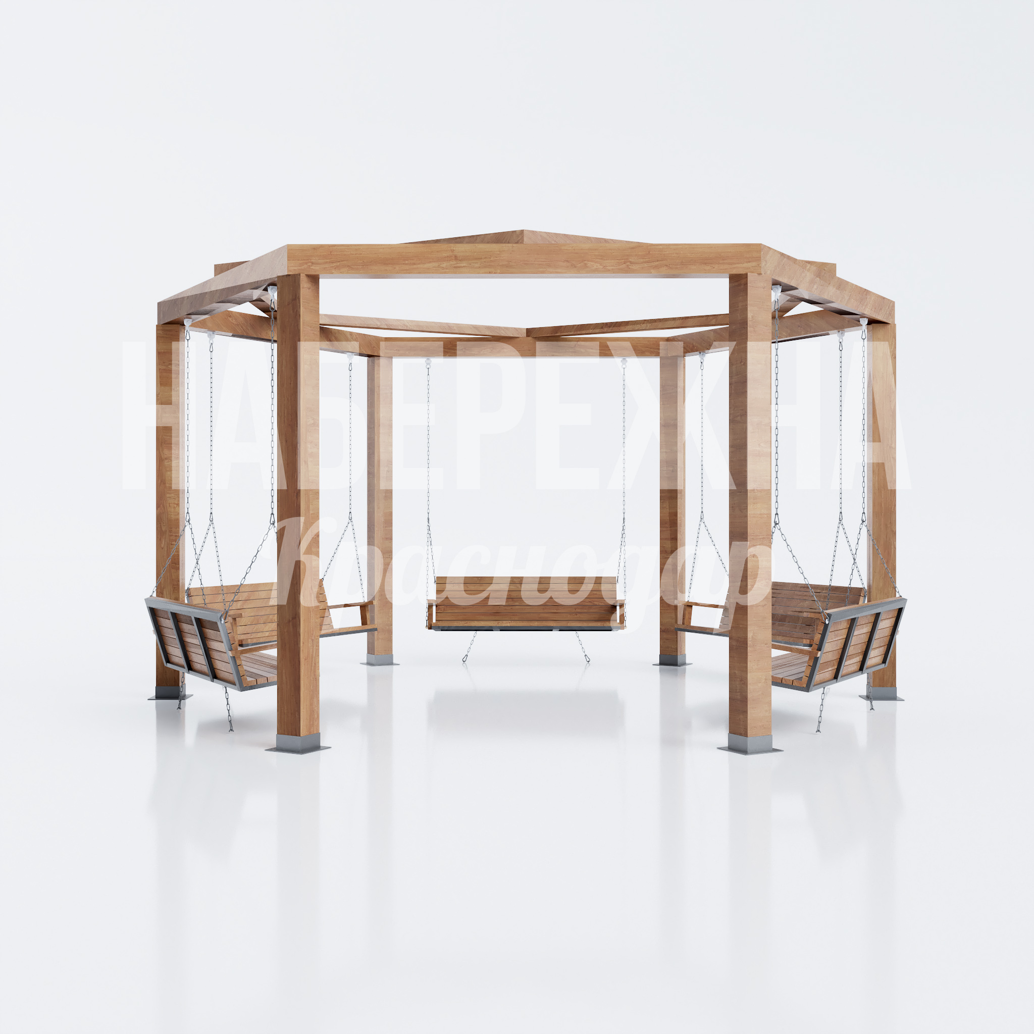 Качели из дерева Uspen