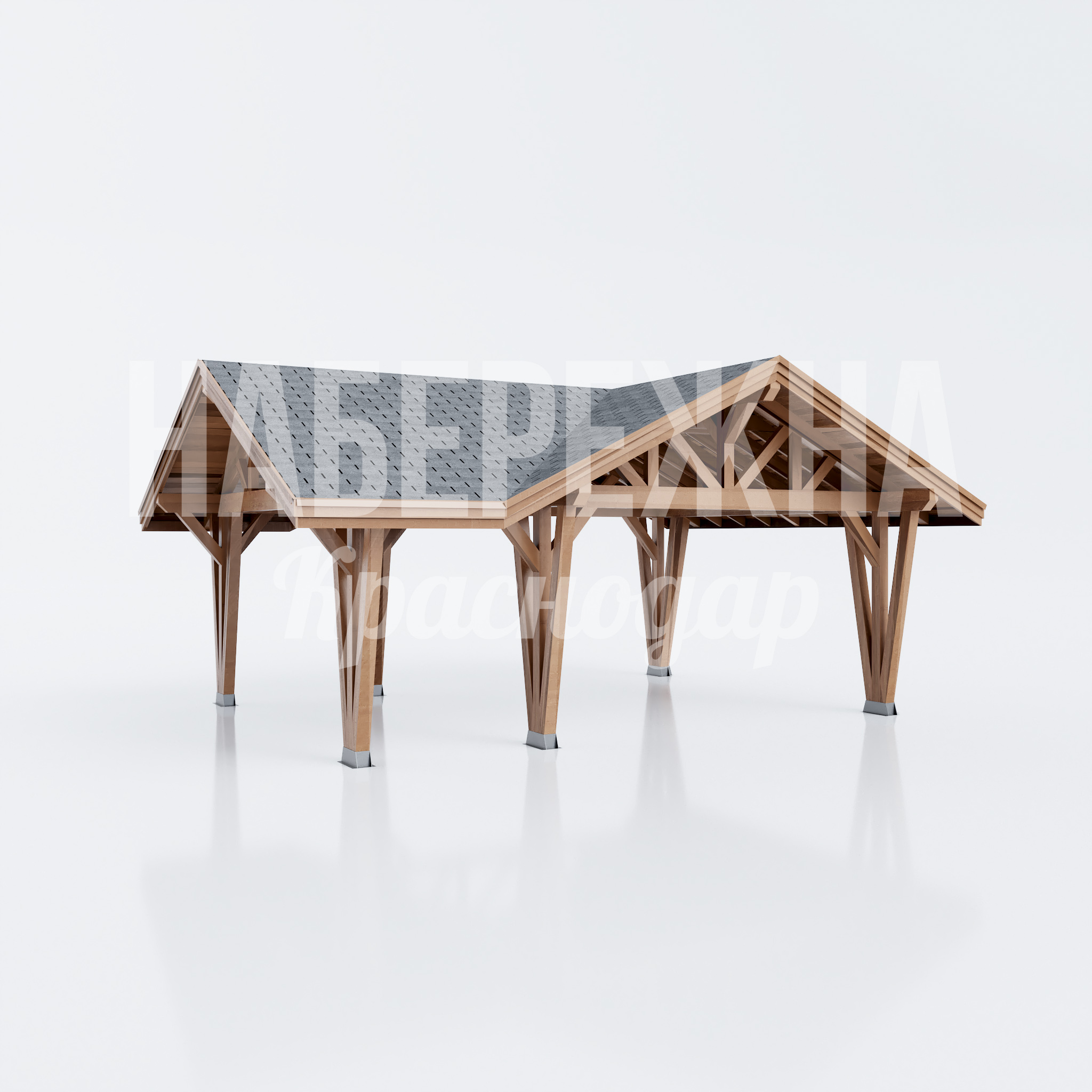 Навес парковый из дерева Gufev