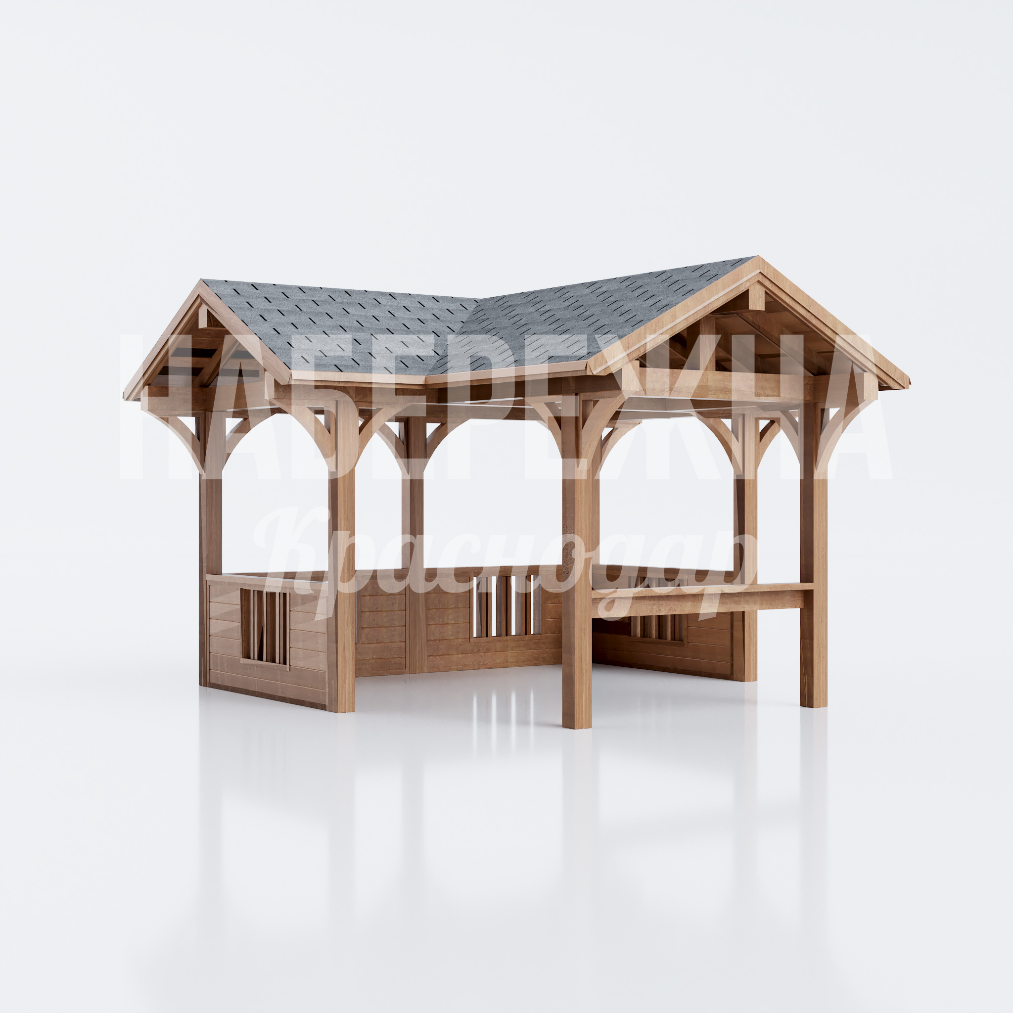 Навес парковый из дерева Secta