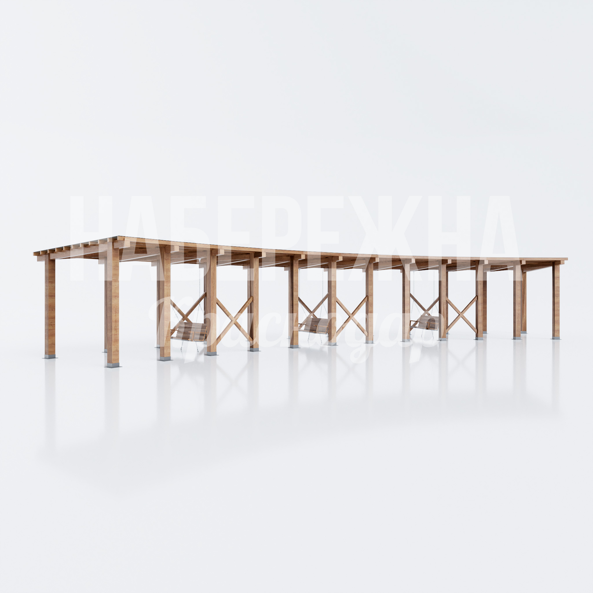 Качели из дерева Måaymoyu