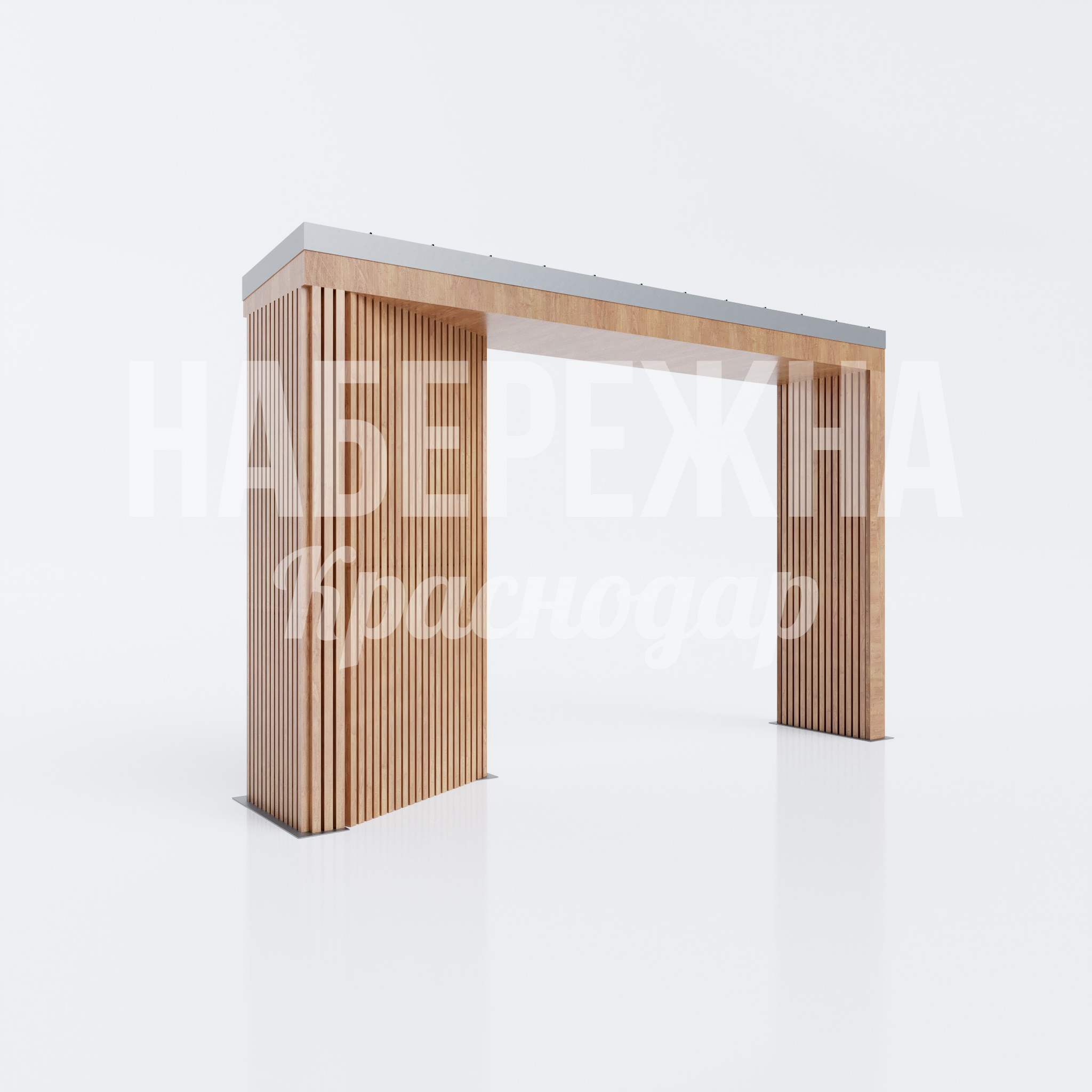 Деревянная входная группа в парк Lusvay