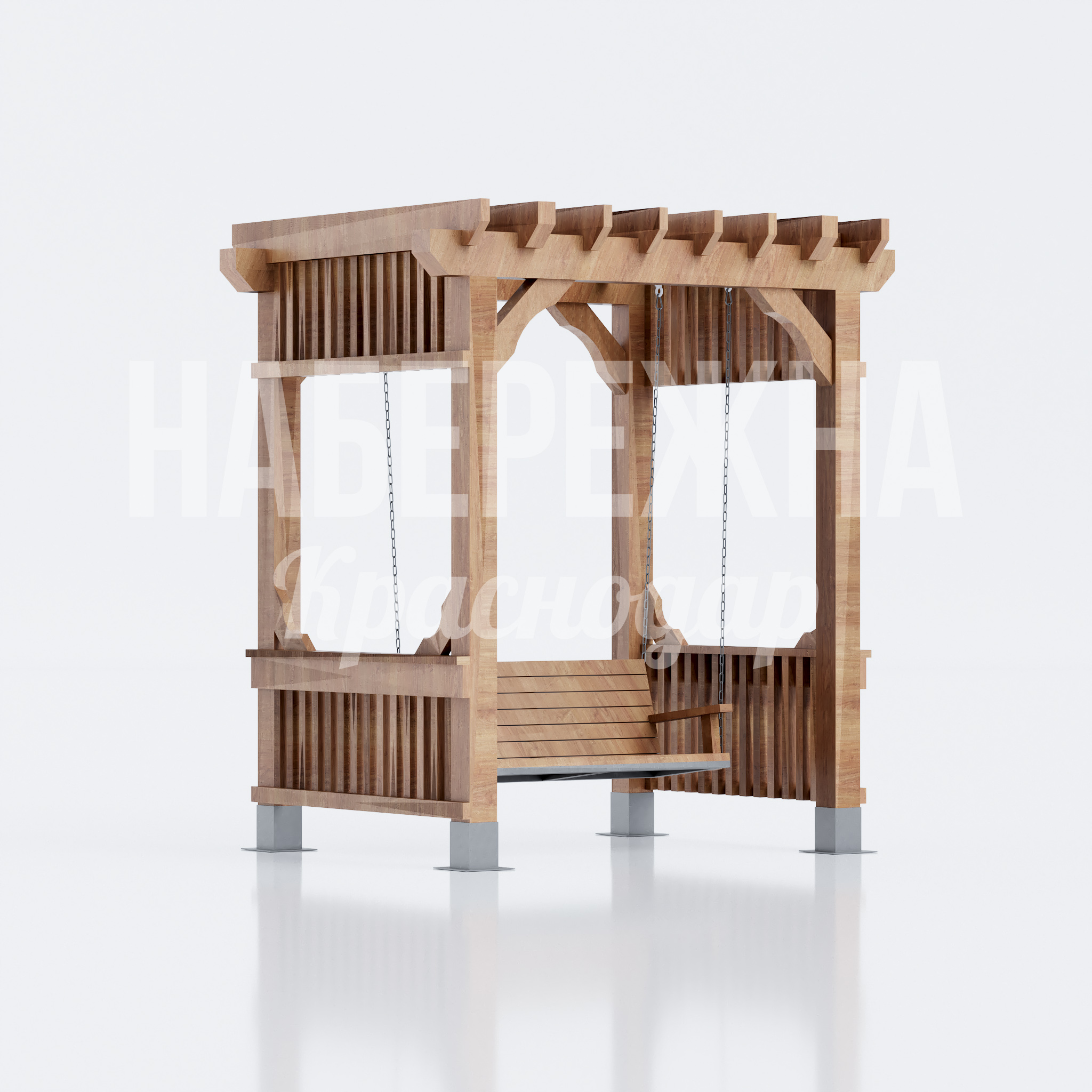 Качели из дерева Comemge