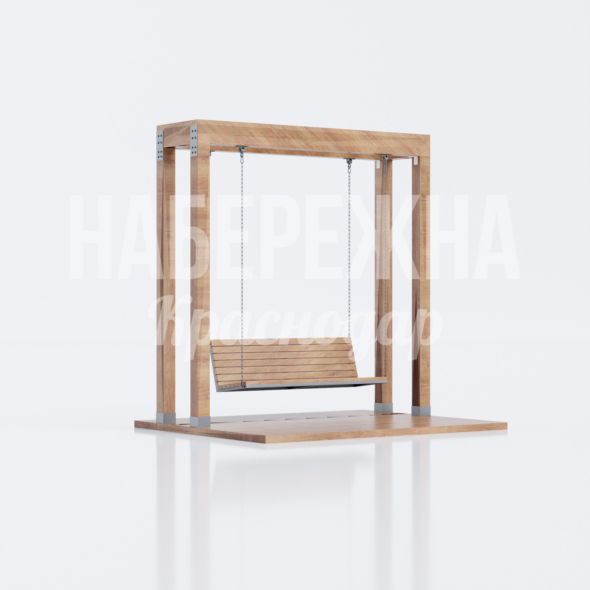 Парковые качели из дерева Pusfugpo