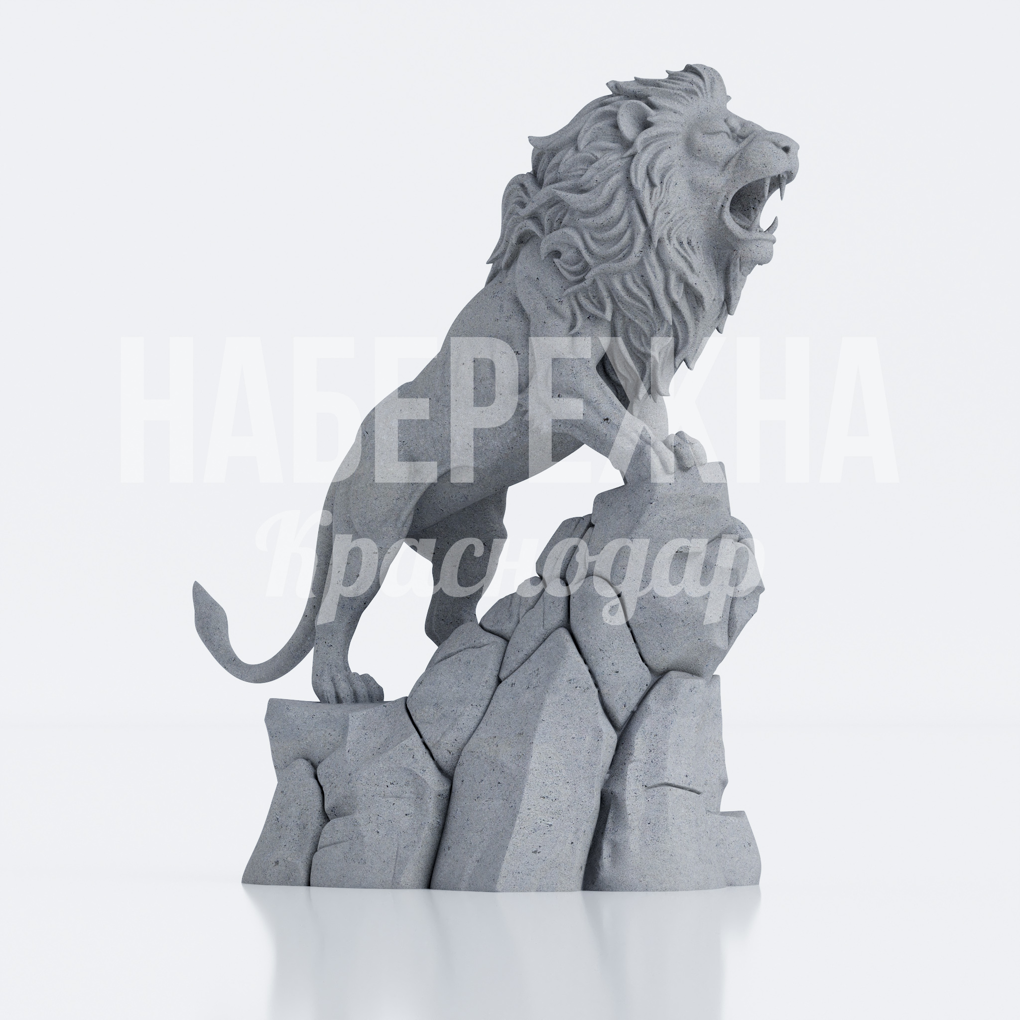 Фигура Льва из бетона