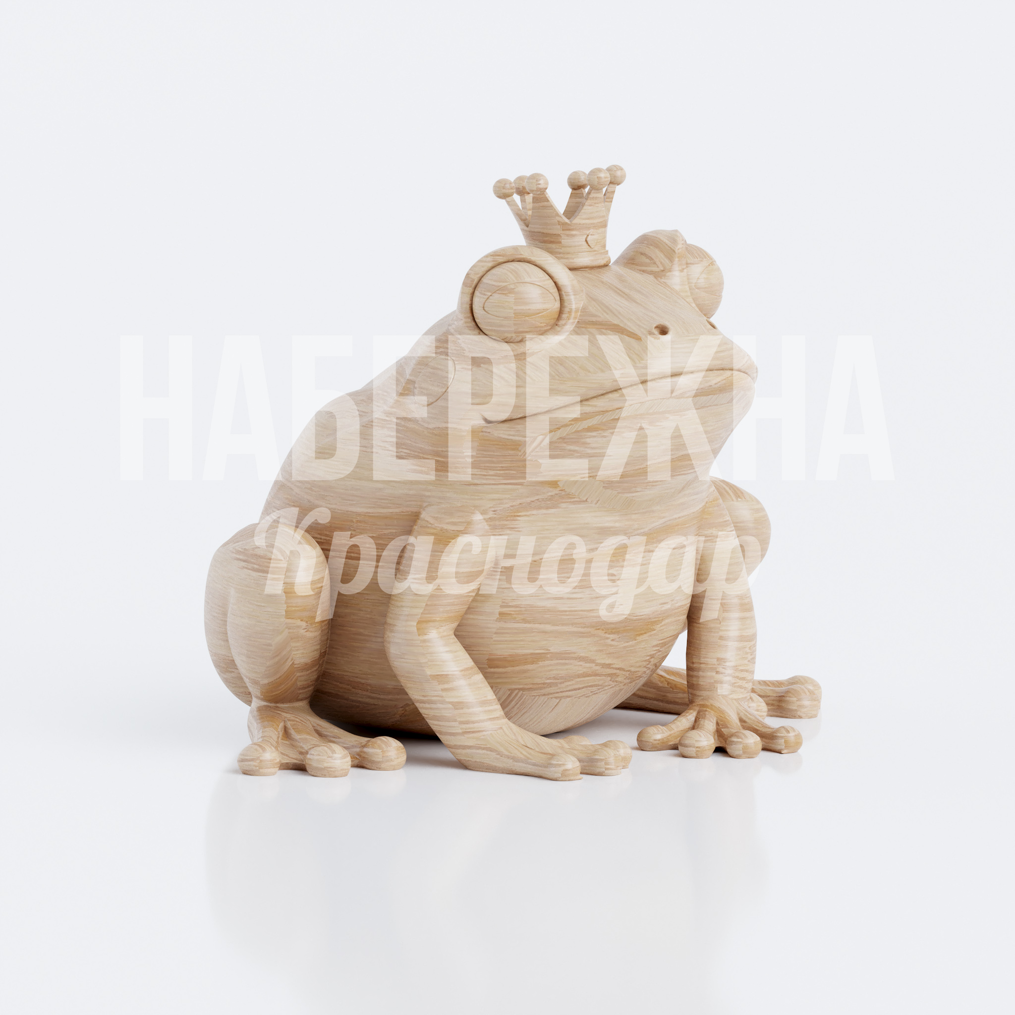 Скульптура из дерева "Лягушка-Царевна"