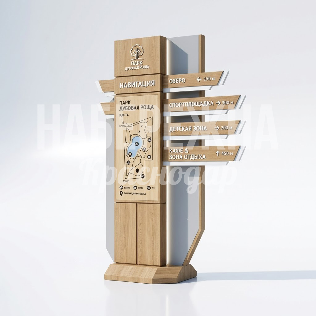 Навигационная стела со стрелками парковая Våce
