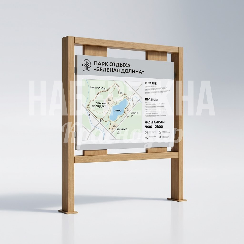 Информационный стенд с картой Yöt