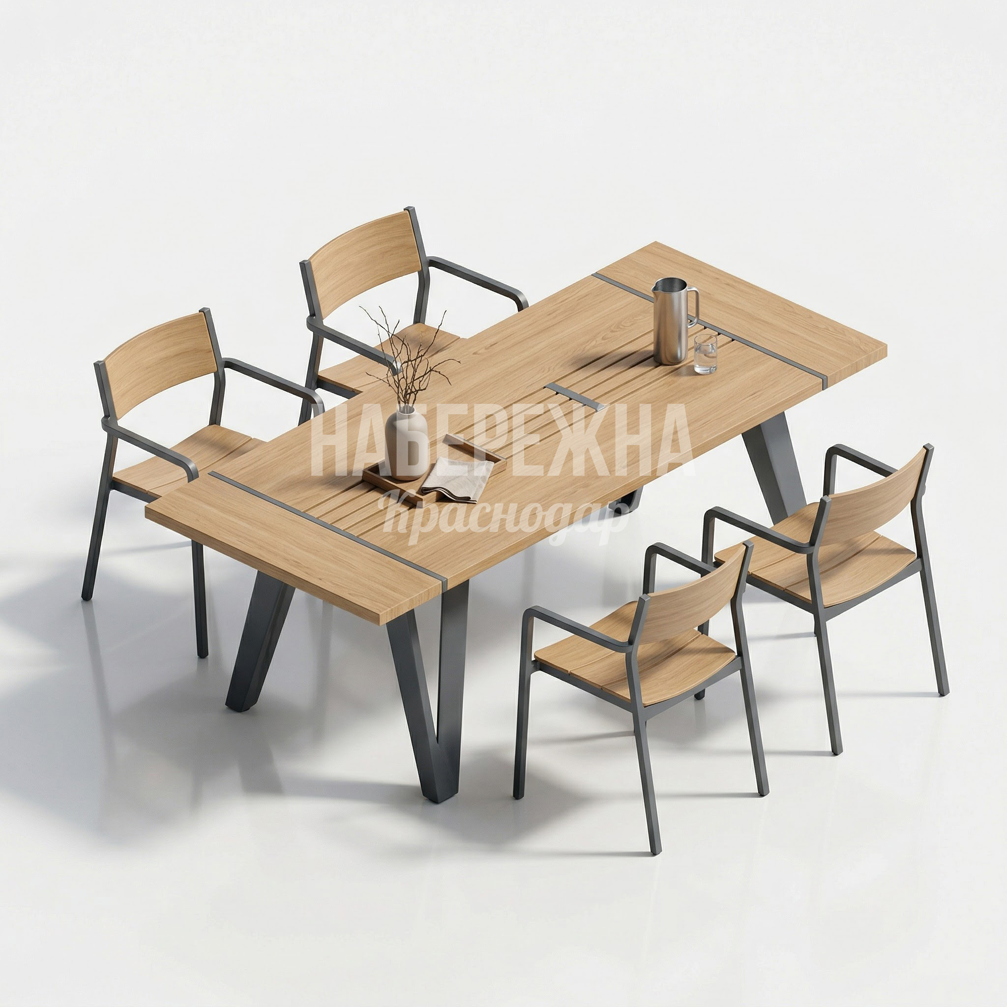 Стол со стульями для уличного кафе Rukje