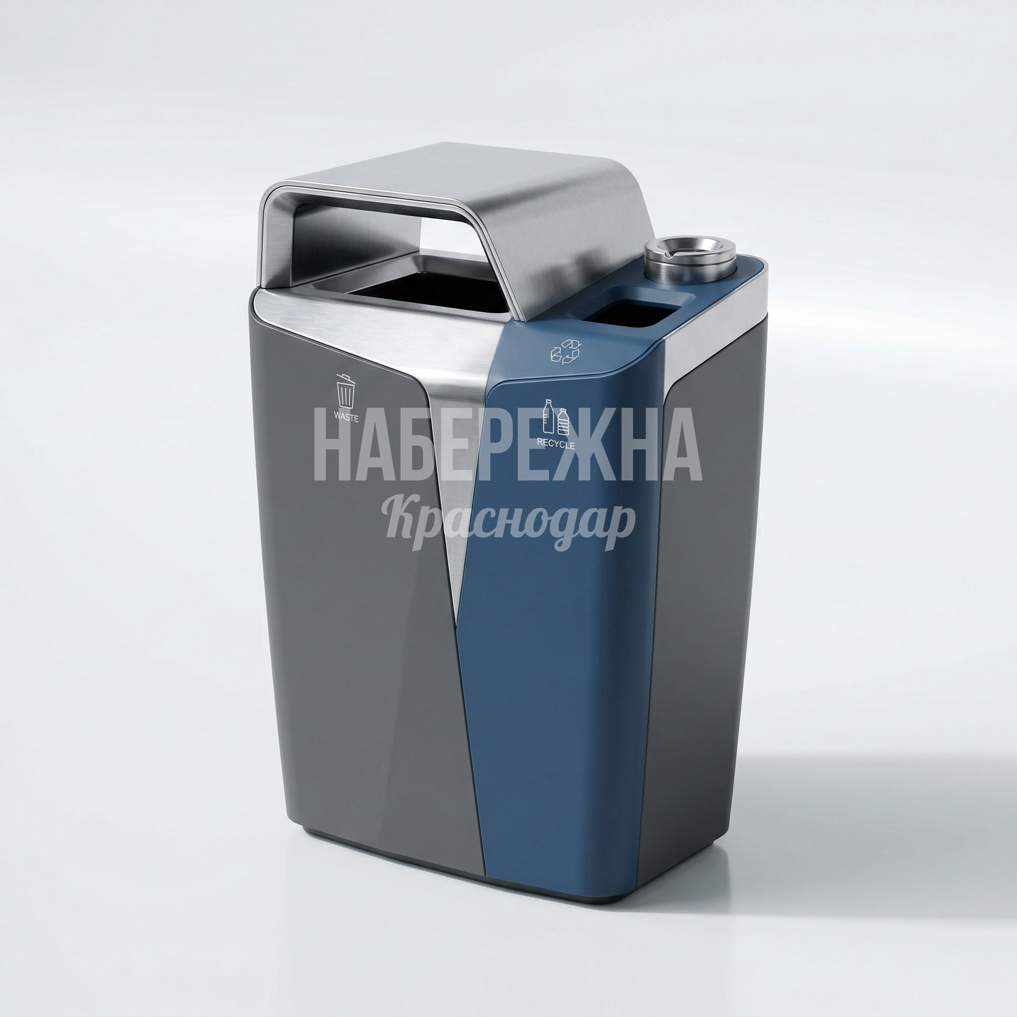 Урна из нержавейки для жилого комплекса Dönonje