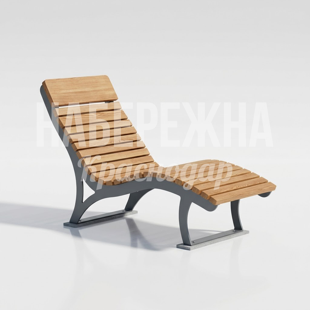 Лежак для парка из дерева Malsutfe