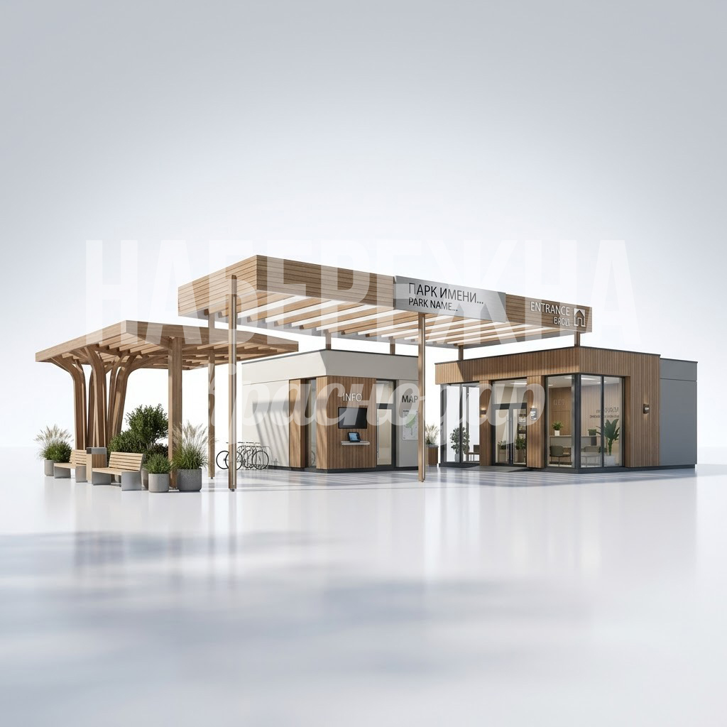 Входная группа в парк Pötteh