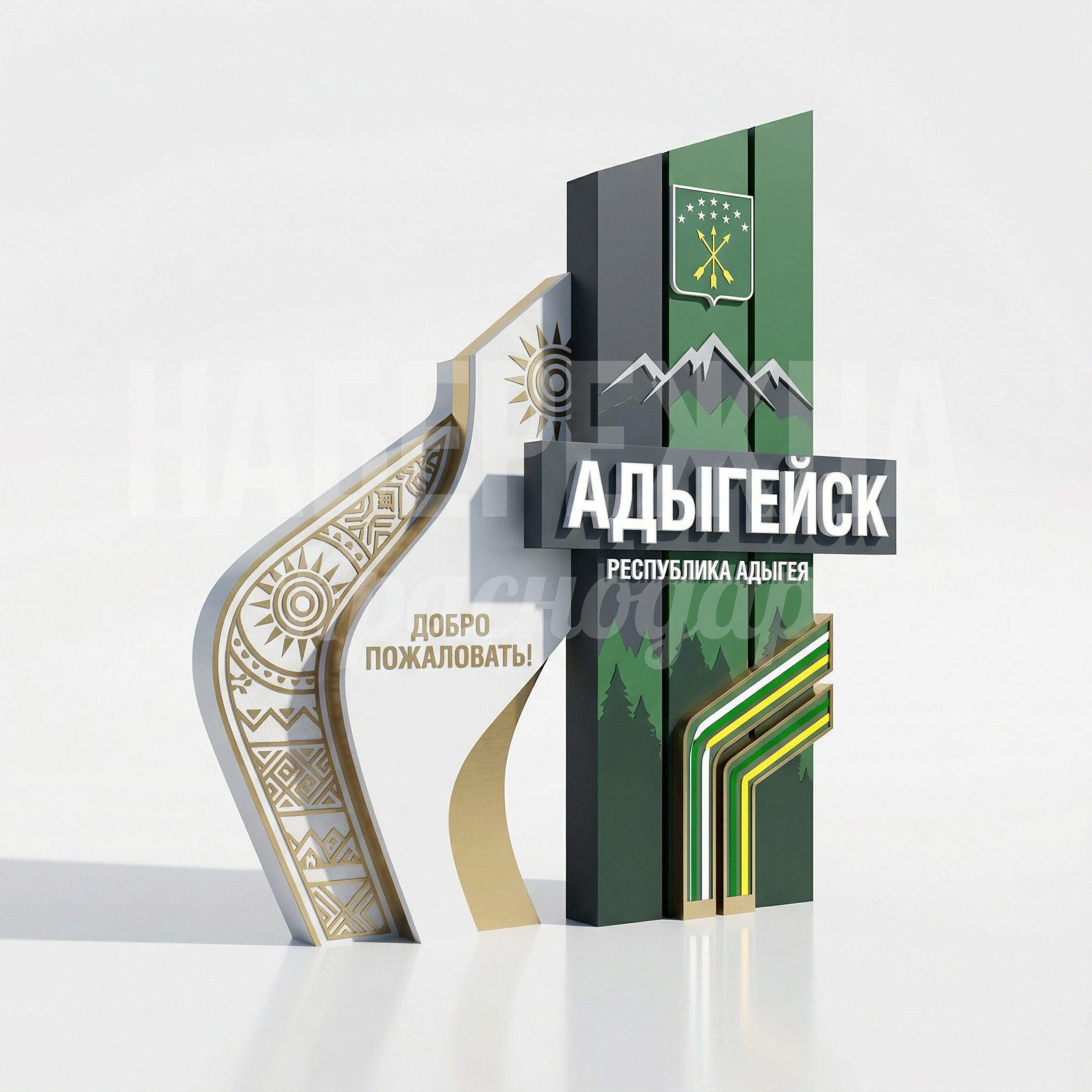 Въездная стелла для города Адыгейск