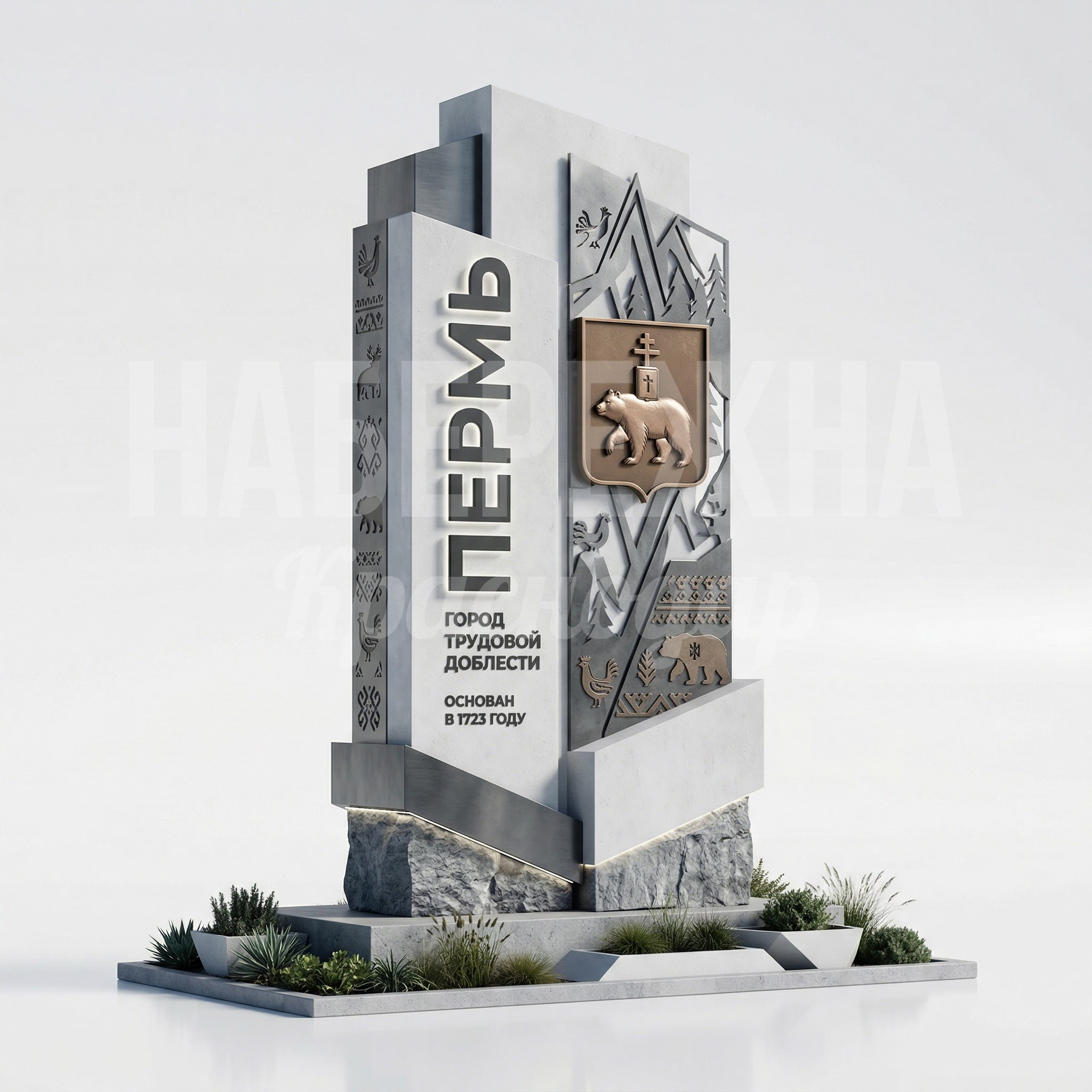 Въездная стела для города Пермь