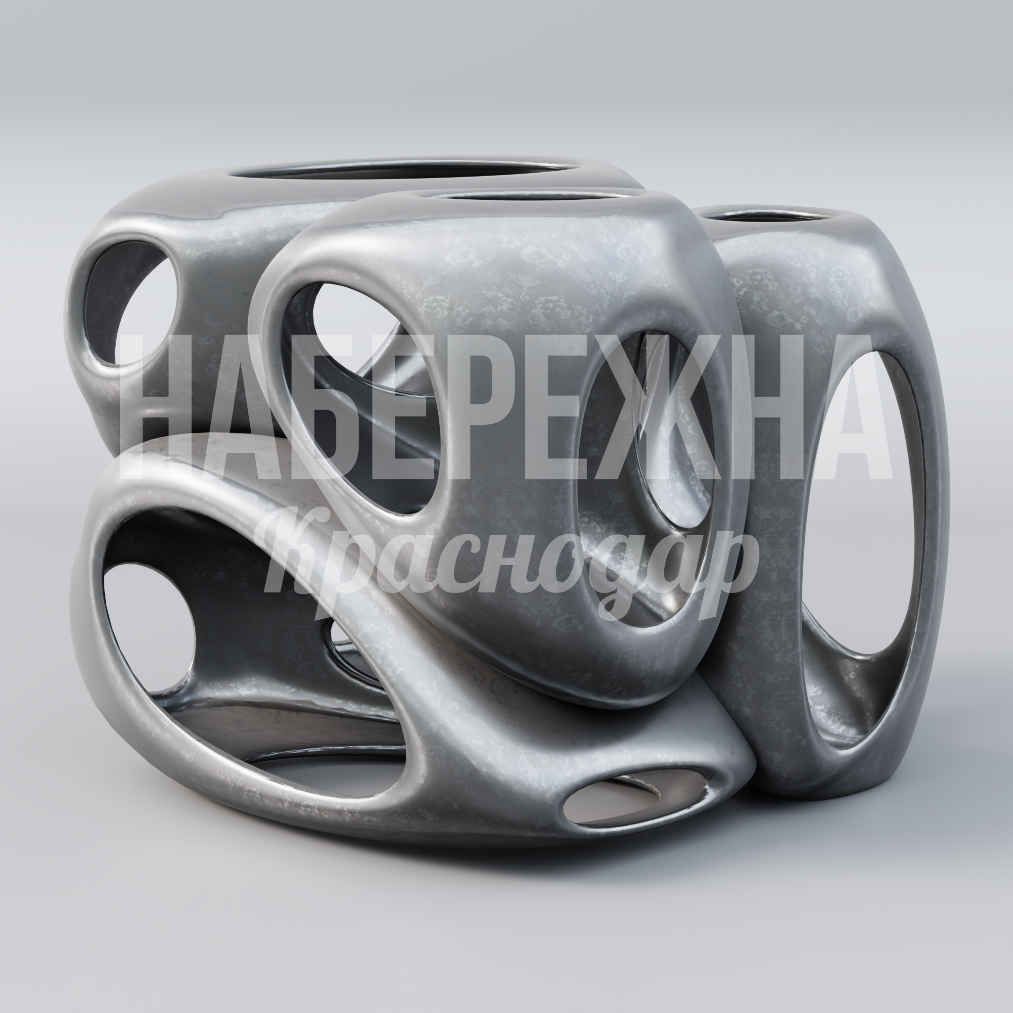 Арт объект Maykug — купить, MET-23.038 | Набережна Арт объект Maykug 2800x2800x2500 мм. MET-23.038 Арт-объект из металла с органичными формами и овальными проёмами. Притягивает внимание, формирует креативное пространство.