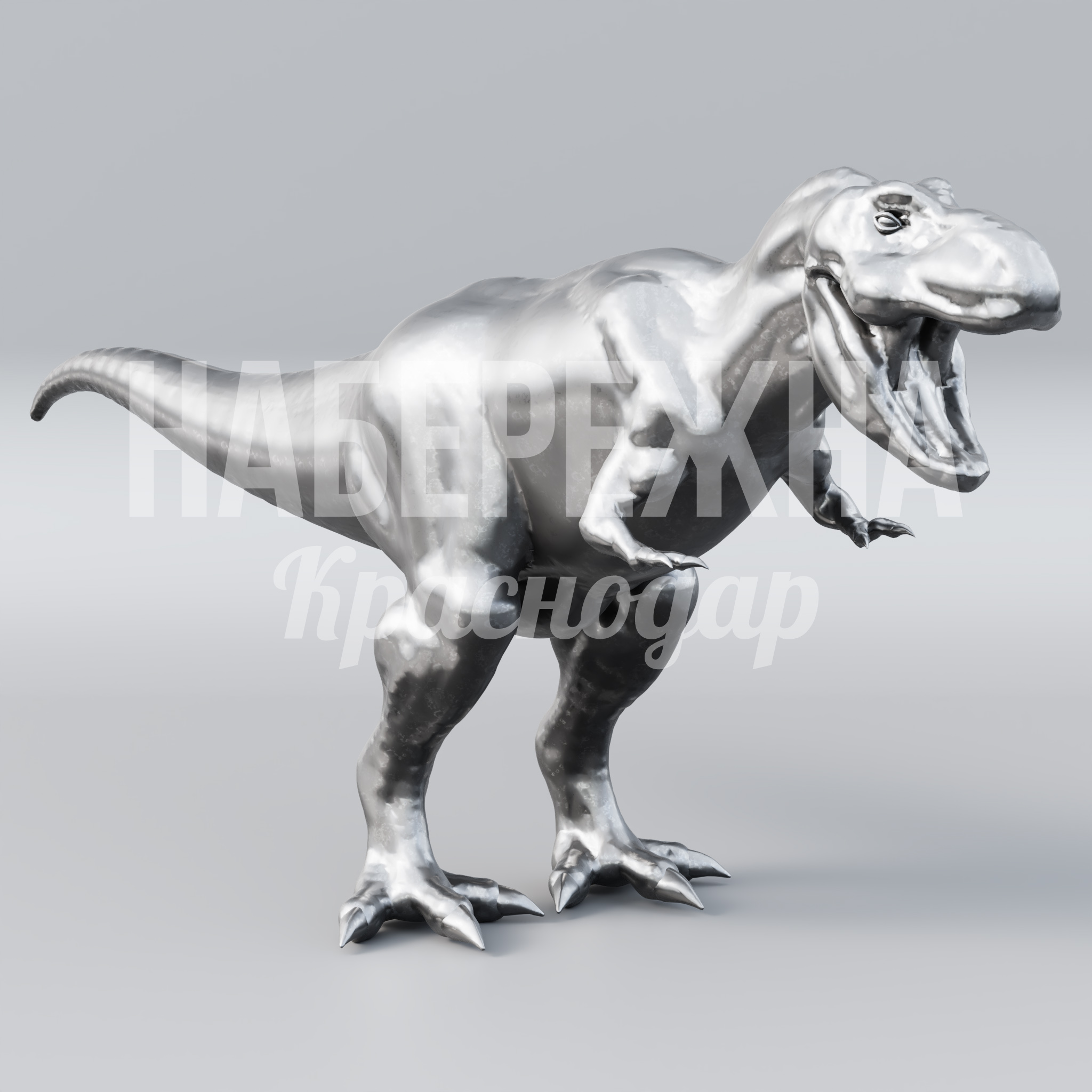 Тиранозавр Råm — купить, MET-23.040 | Набережна Тиранозавр Råm 3000x10750x4900 мм. MET-23.040 Металлическая фигура тиранозавра в натуральную величину. Привлекает внимание посетителей парков и развлекательных зон.